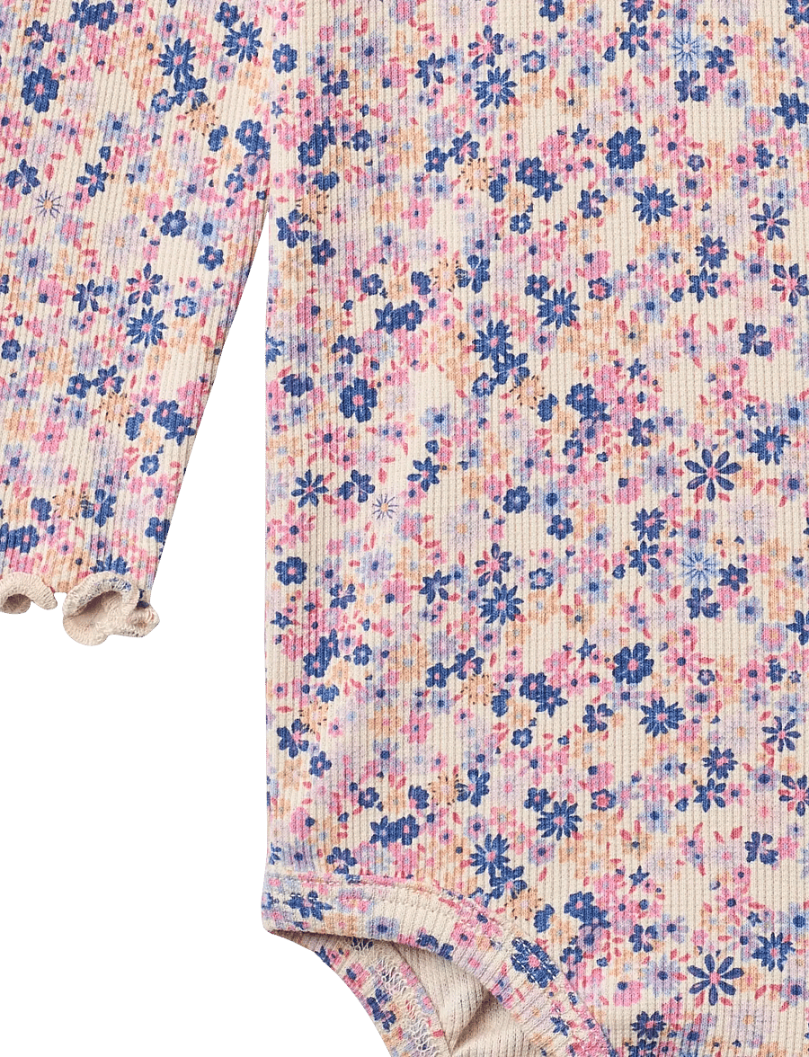 Wheat - Body L/S Rie - bodies à manches longues - pink blue flowers - 2