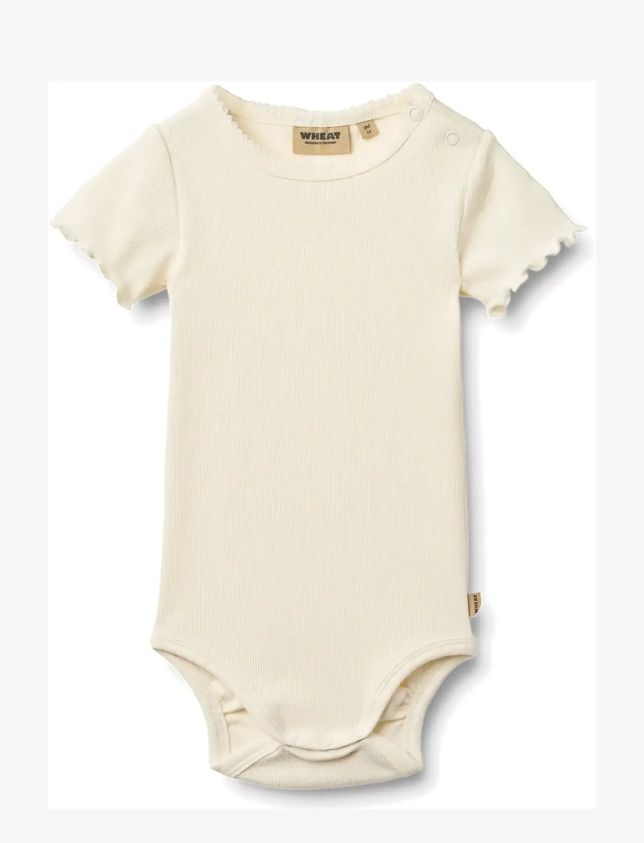 Wheat - Body S/S Maren - kortærmede bodyer - ivory - 0