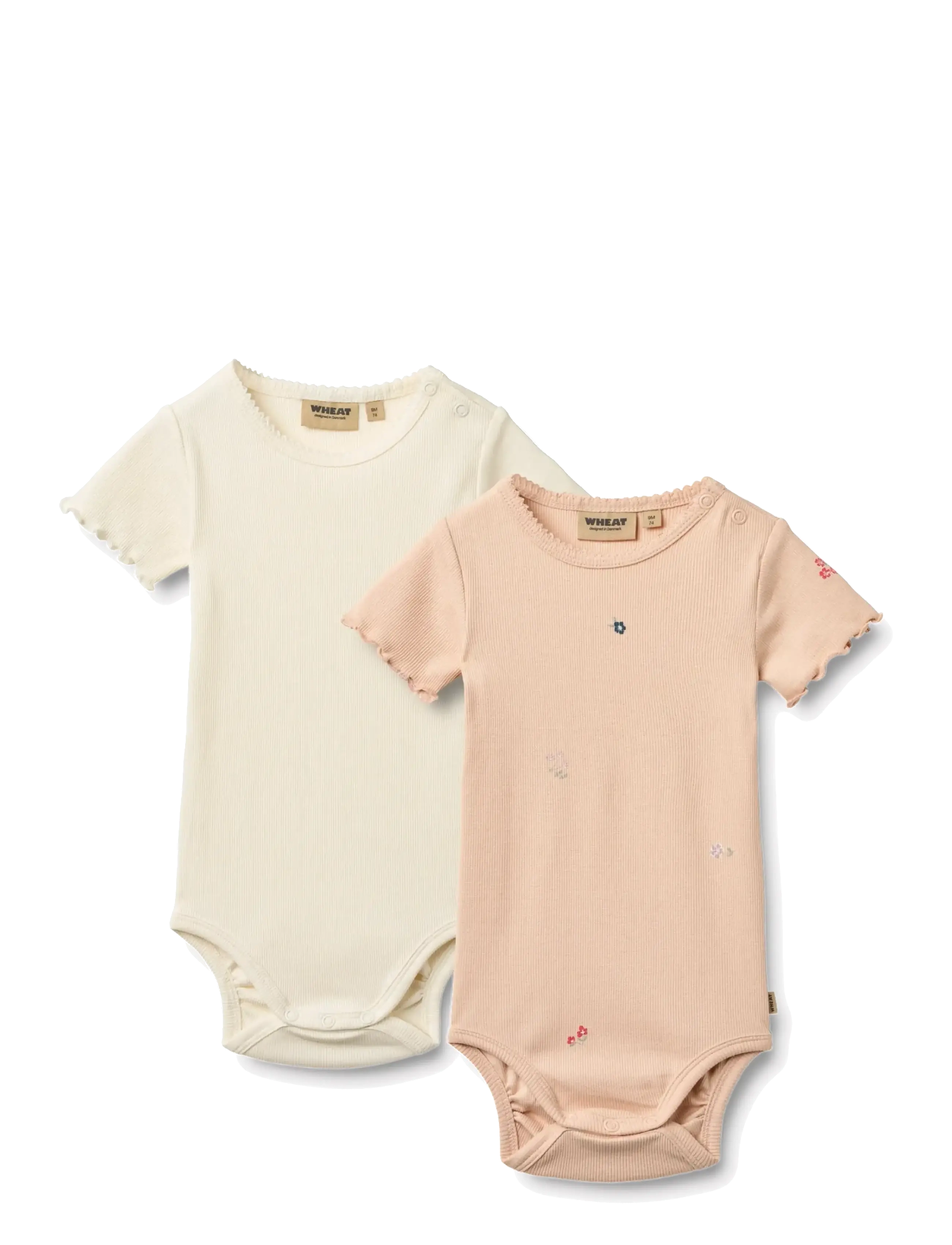 Wheat 2 body S/S Maren - Bodyer - ROSE FLOWERS / cream