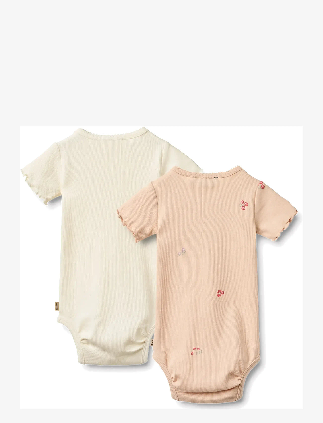 Wheat - 2 body S/S Maren - kortærmede bodyer - rose flowers - 2
