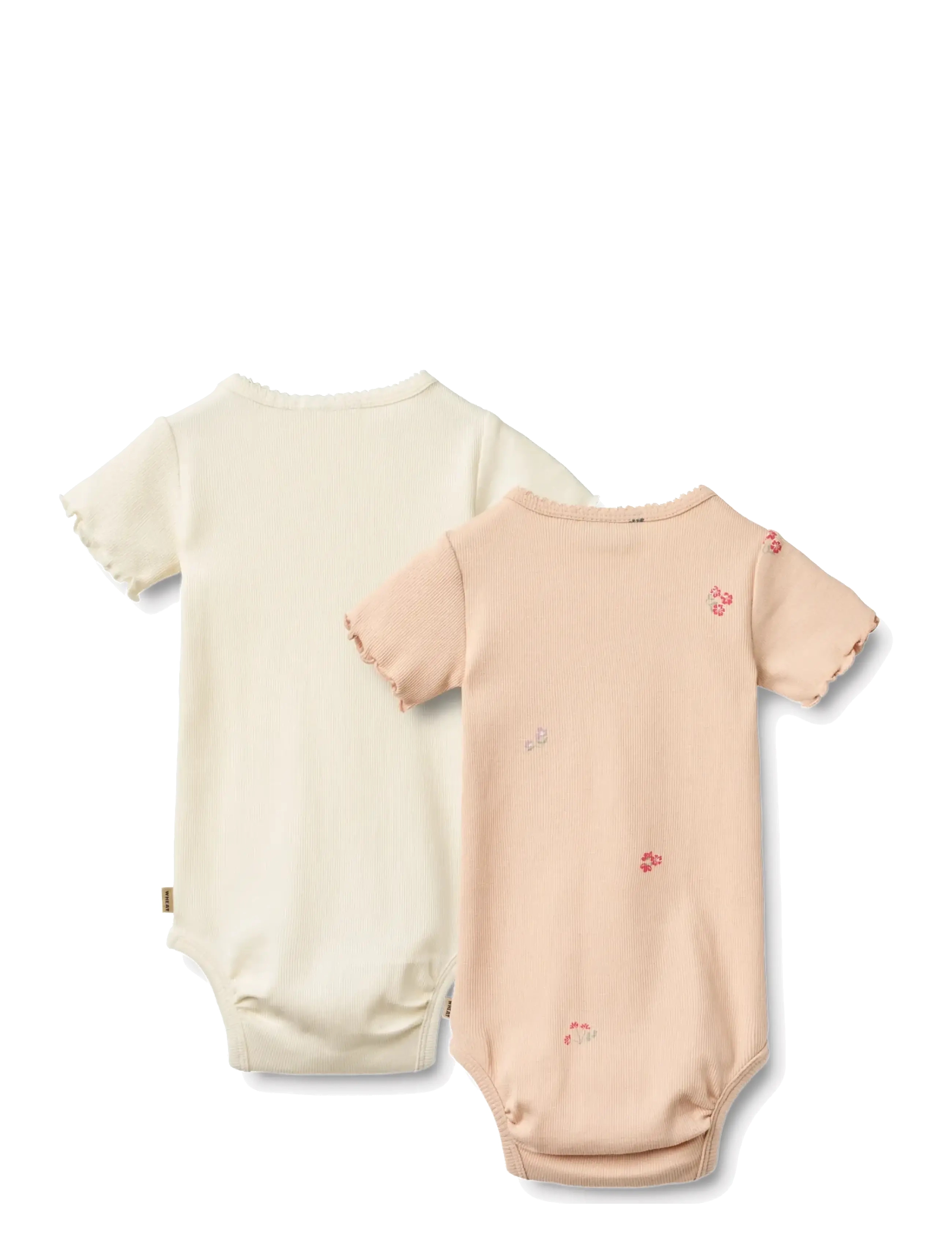 Wheat - 2 body S/S Maren - kortærmede bodyer - rose flowers - 2