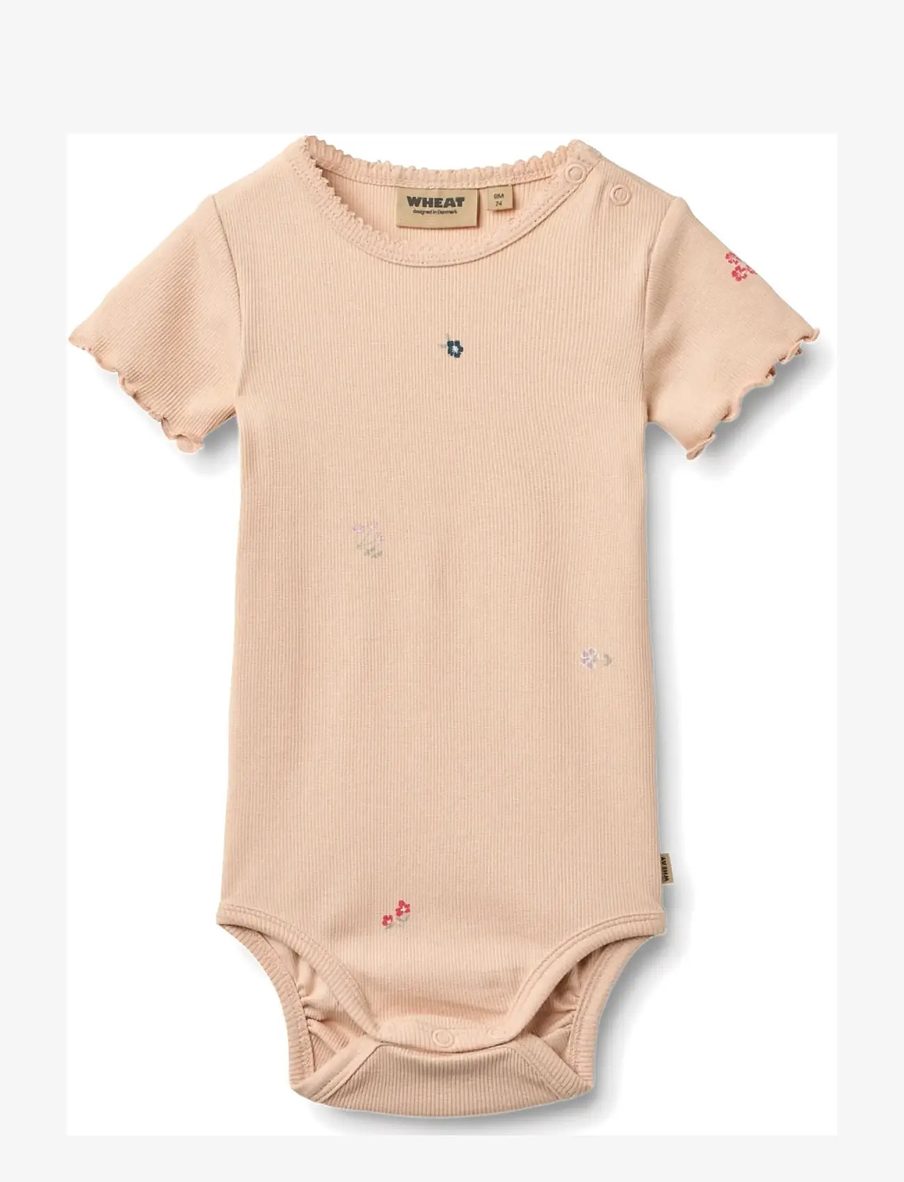 Wheat - 2 body S/S Maren - kortærmede bodyer - rose flowers - 3