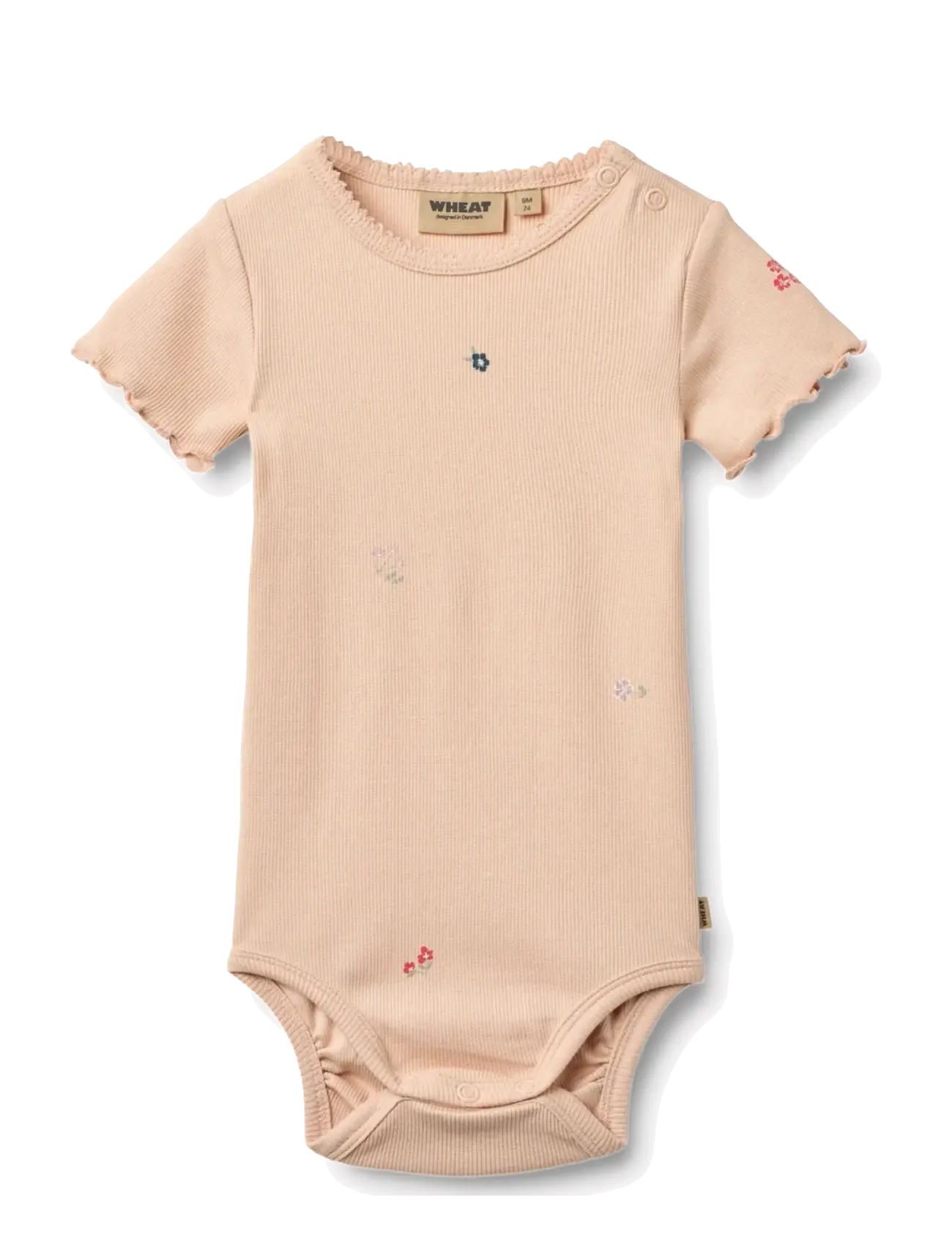 Wheat - 2 body S/S Maren - kortærmede bodyer - rose flowers - 3