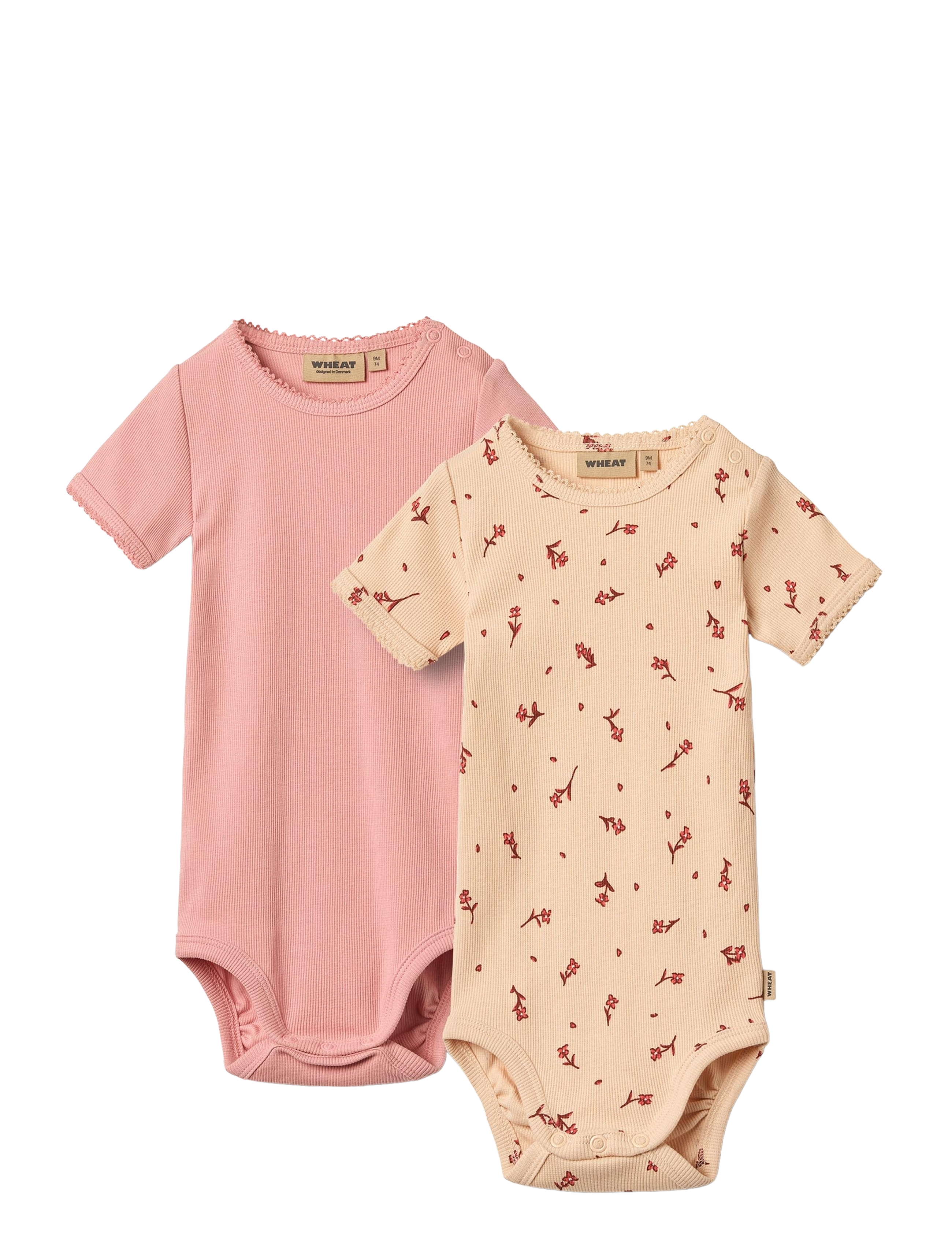 Wheat 2 Body S/S Elisa - Multipack - ROSE WATER FLOWERS / pink/rose