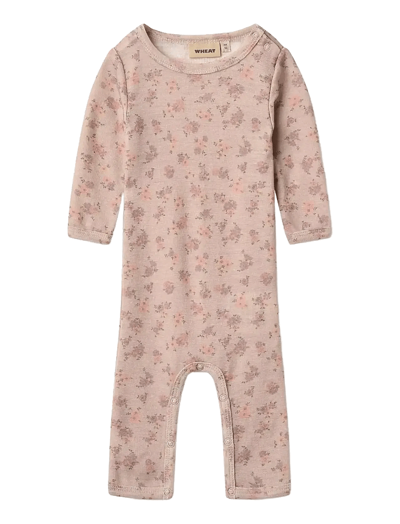Wheat - Wool Jumpsuit L/S Haven - pikkade varrukatega - lilac flowers - 0