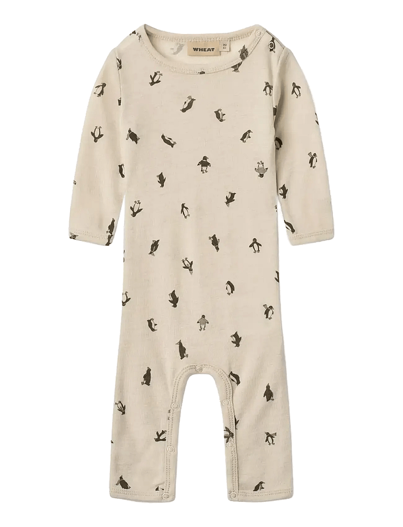 Wheat - Wool Jumpsuit L/S Haven - langærmede heldragter - penguins - 0