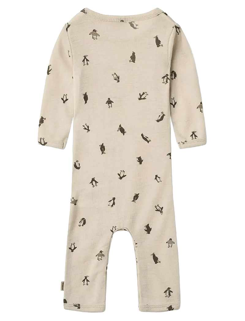 Wheat - Wool Jumpsuit L/S Haven - langærmede heldragter - penguins - 1