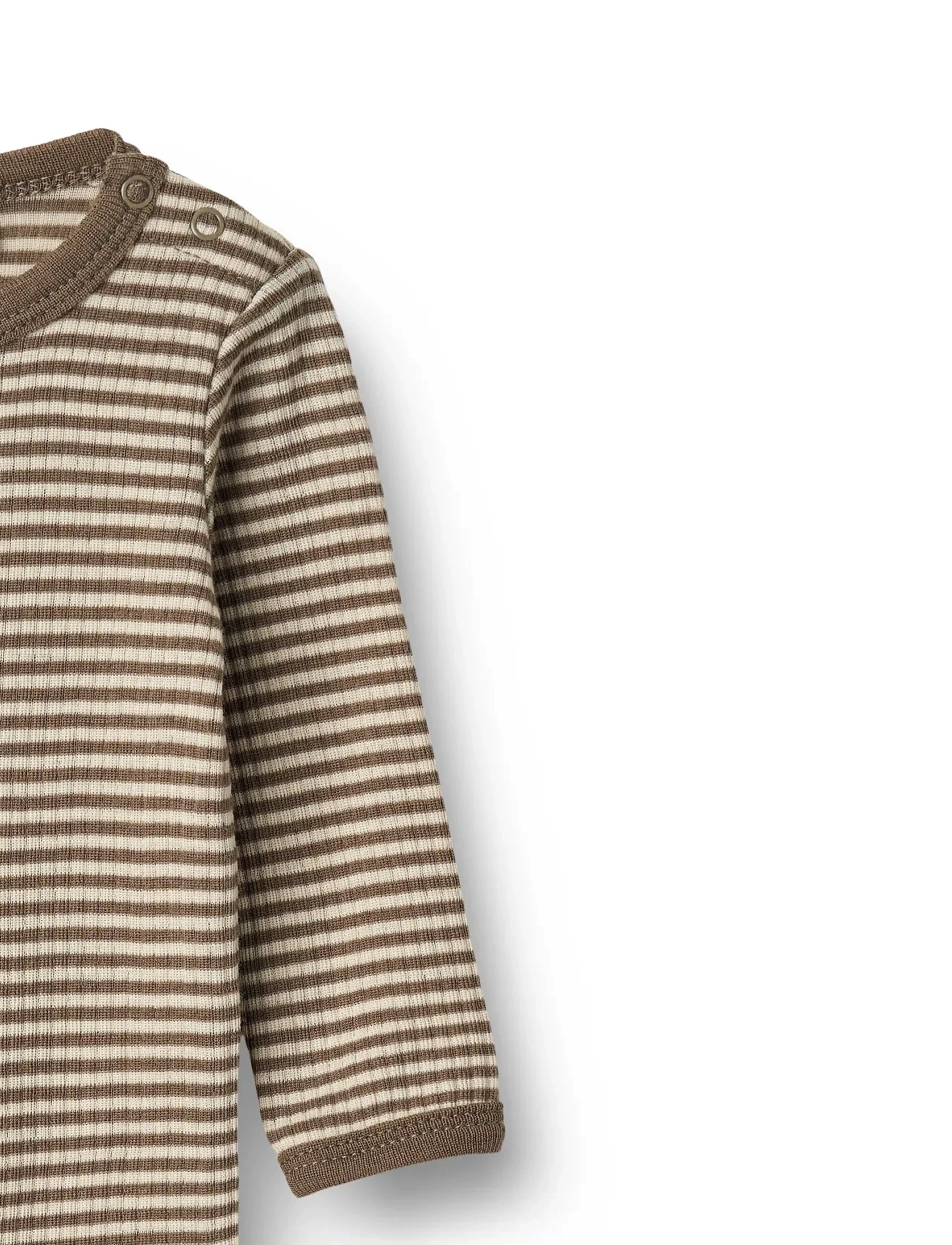 Wheat - Wool Jumpsuit L/S Haven - wood stripe - 2