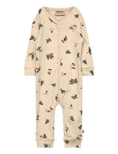 Wheat Jumpsuit Bendji - Vauva 0-2 vuotta - OFFWHITE WINTERLAND / beige