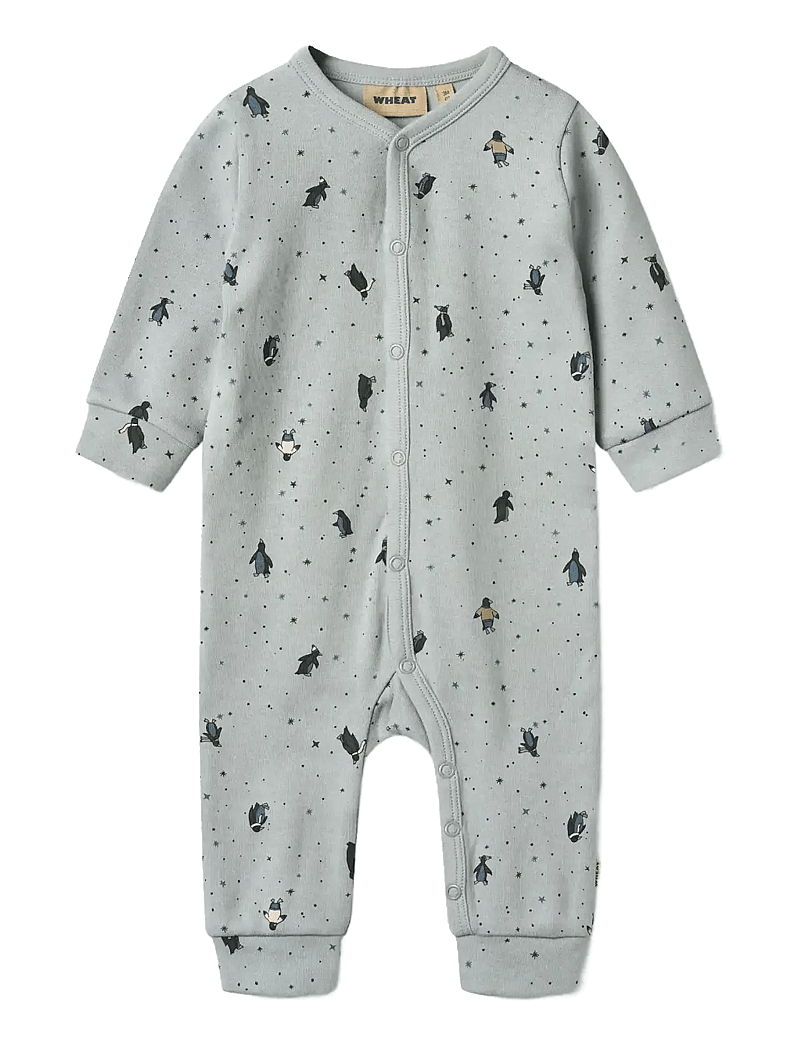 Wheat - Jumpsuit Bendji - langærmede heldragter - soft rain penguins - 0