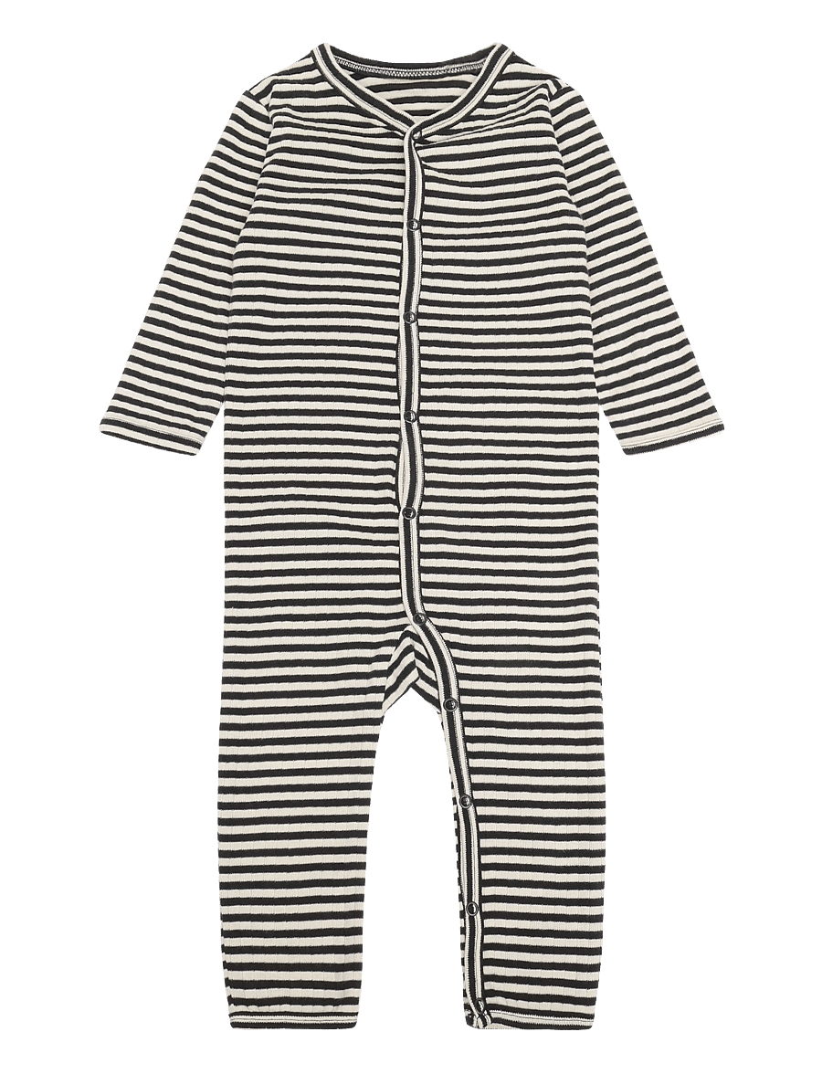Wheat - Jumpsuit L/S Dusty - jumpsuits - navy rib stripe - 0