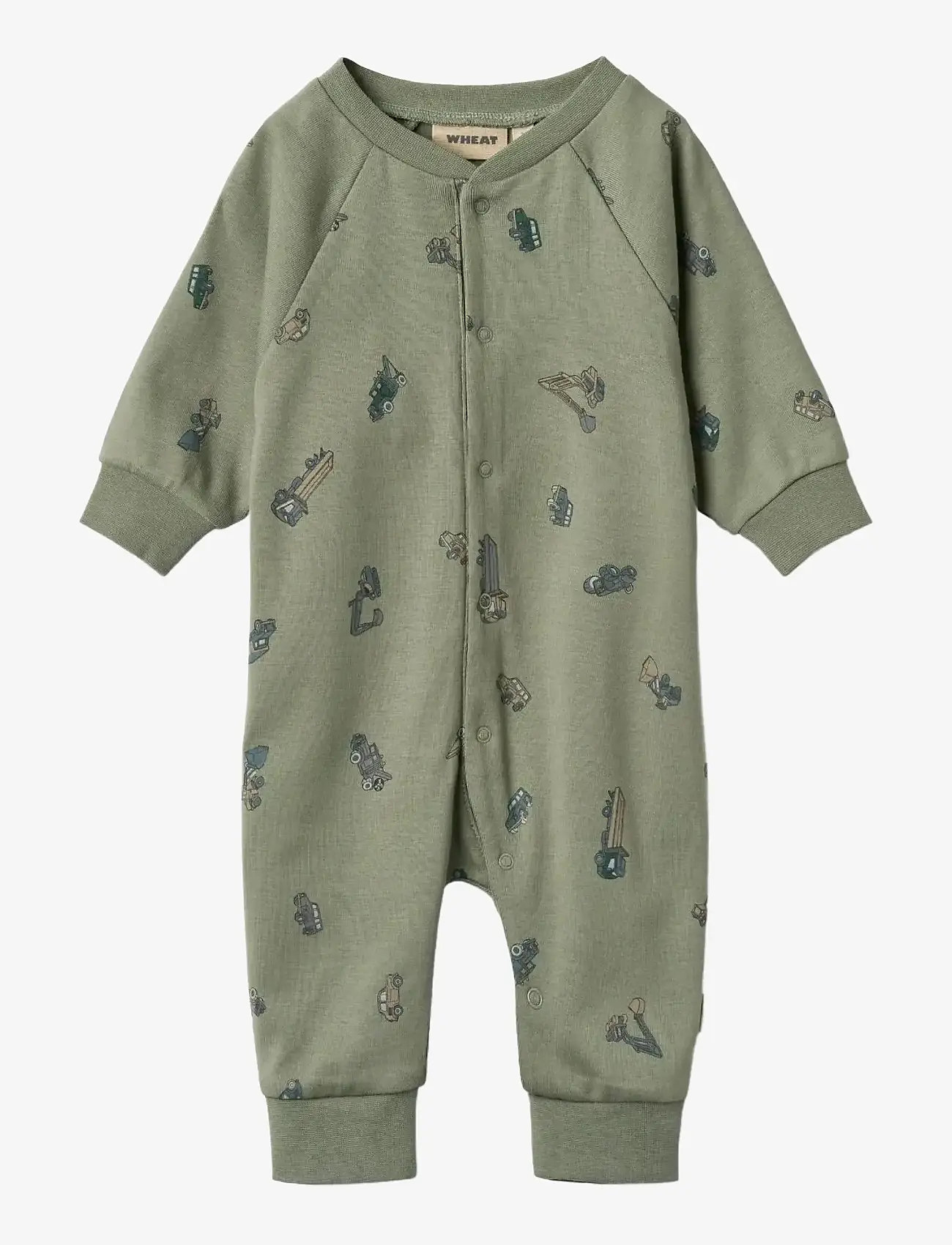 Wheat - Jumpsuit L/S Lou - pikkade varrukatega - dusty green cars - 0