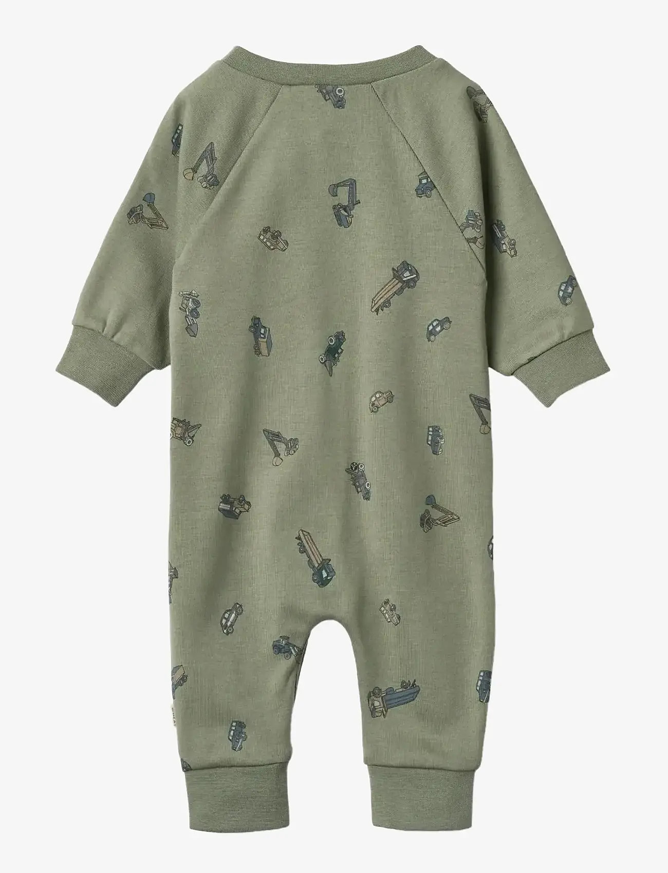 Wheat - Jumpsuit L/S Lou - pikkade varrukatega - dusty green cars - 1