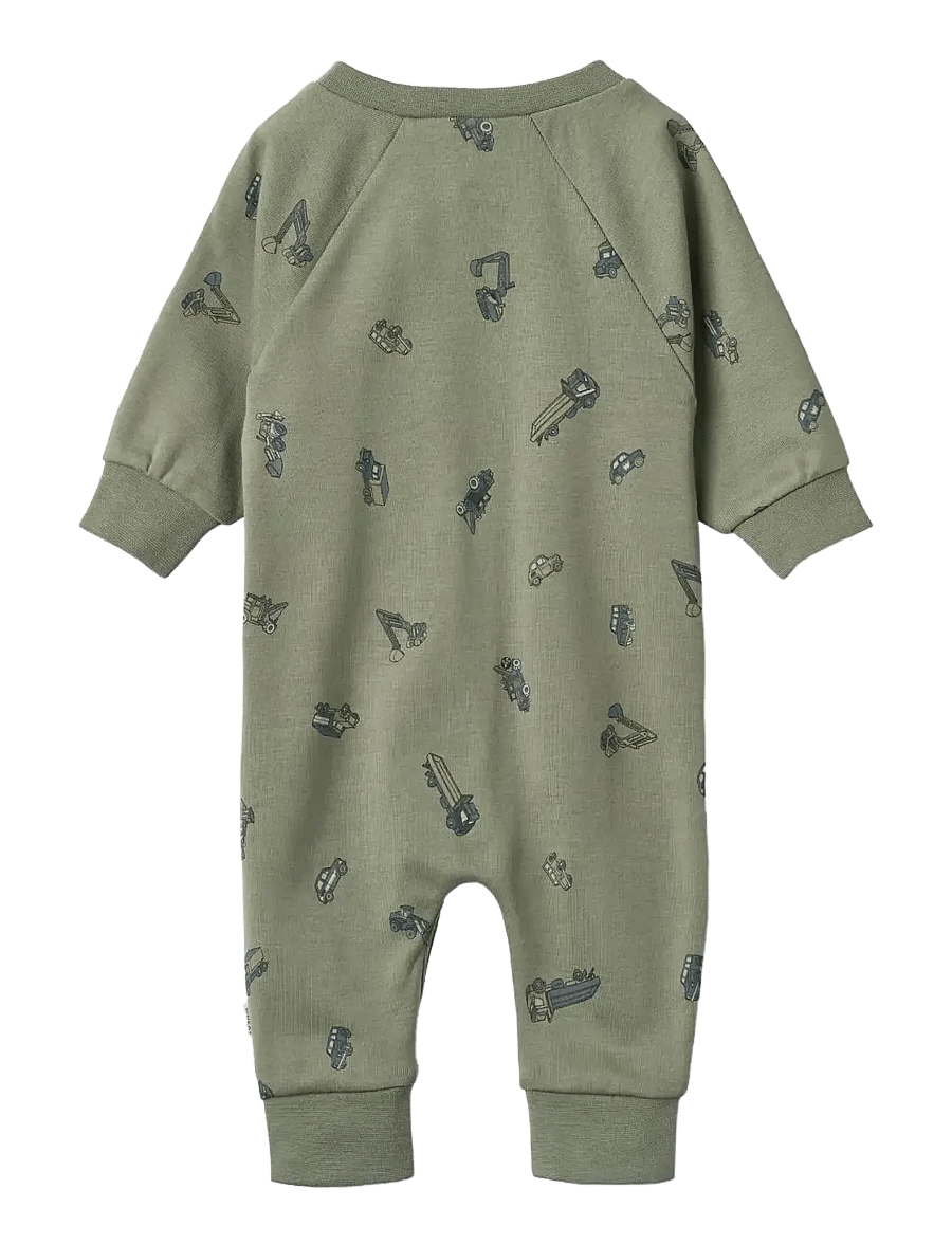 Wheat - Jumpsuit L/S Lou - langärmelig - dusty green cars - 1