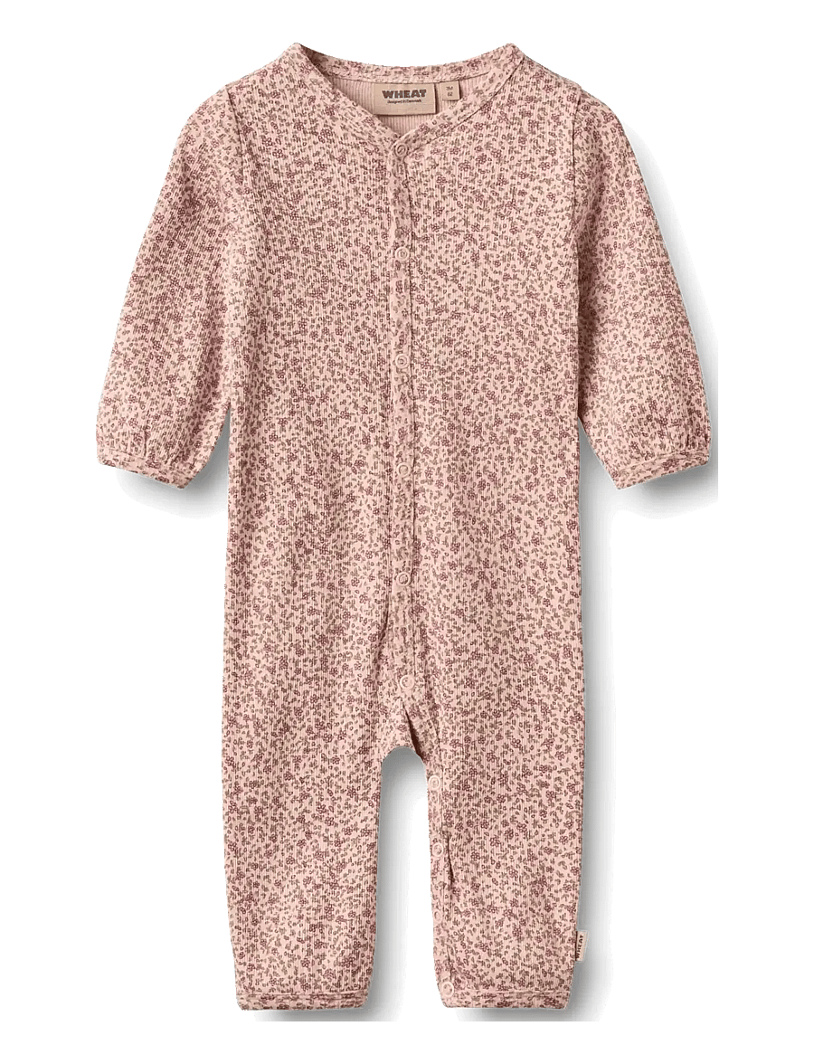 Wheat - Jumpsuit L/S Felizia - jumpsuits - dime rose small flowers - 0
