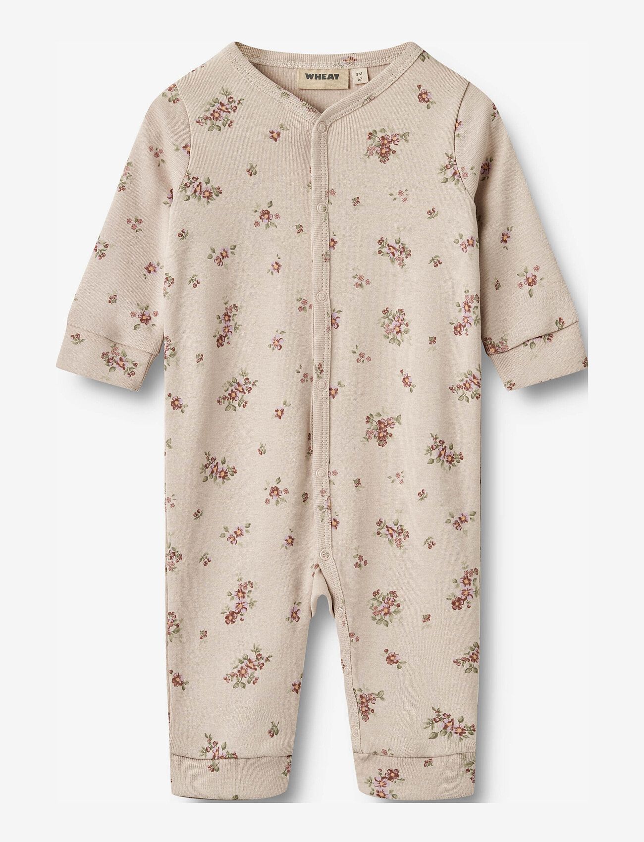 Wheat - Sleepsuit L/S Nikola - pale lilac flowers - 0