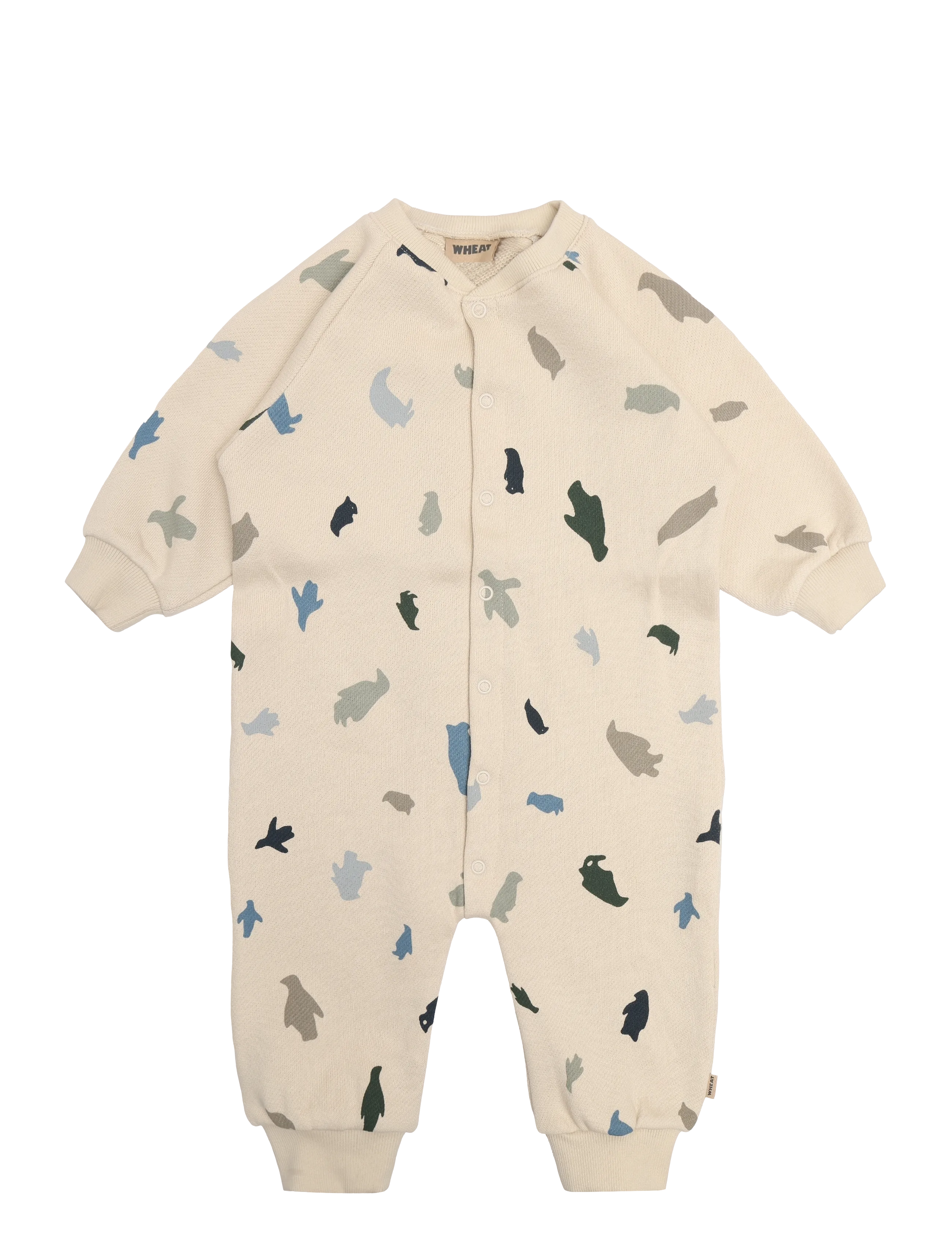 Wheat Jumpsuit L/S Lilo - Imik  44-92 - OFFWHITE PENGUINS / cream