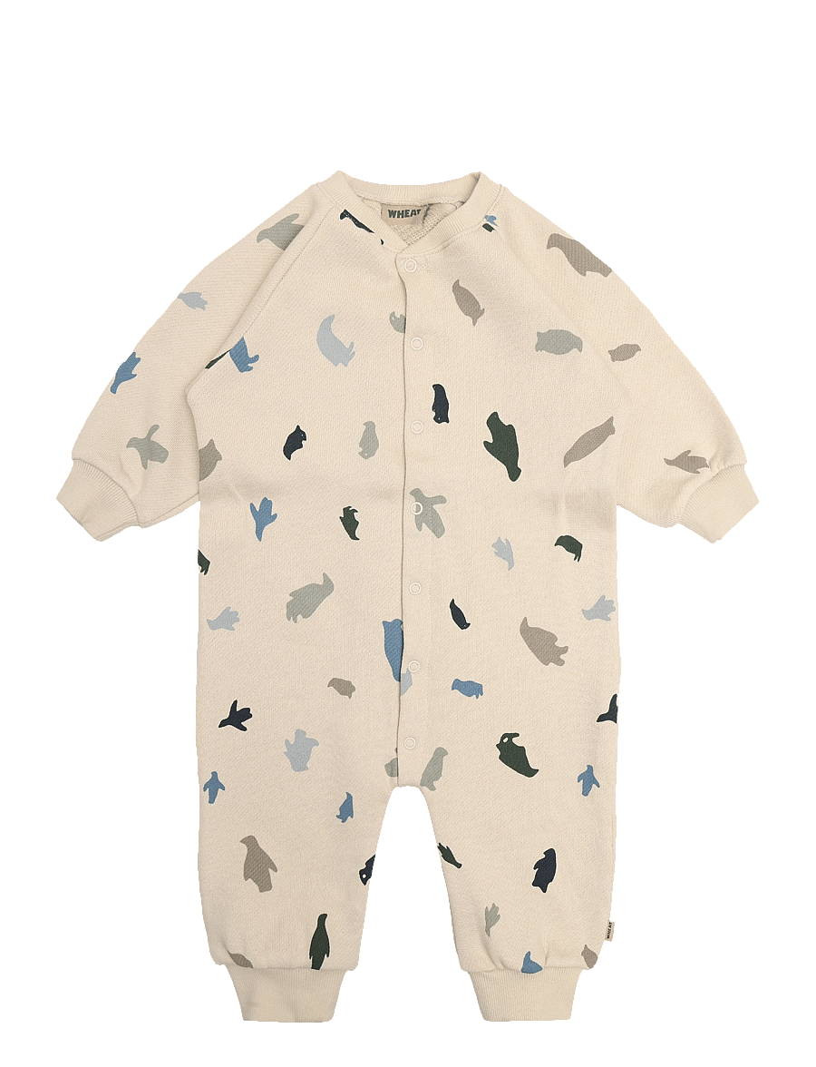 Wheat - Jumpsuit L/S Lilo - jumpsuits - offwhite penguins - 0