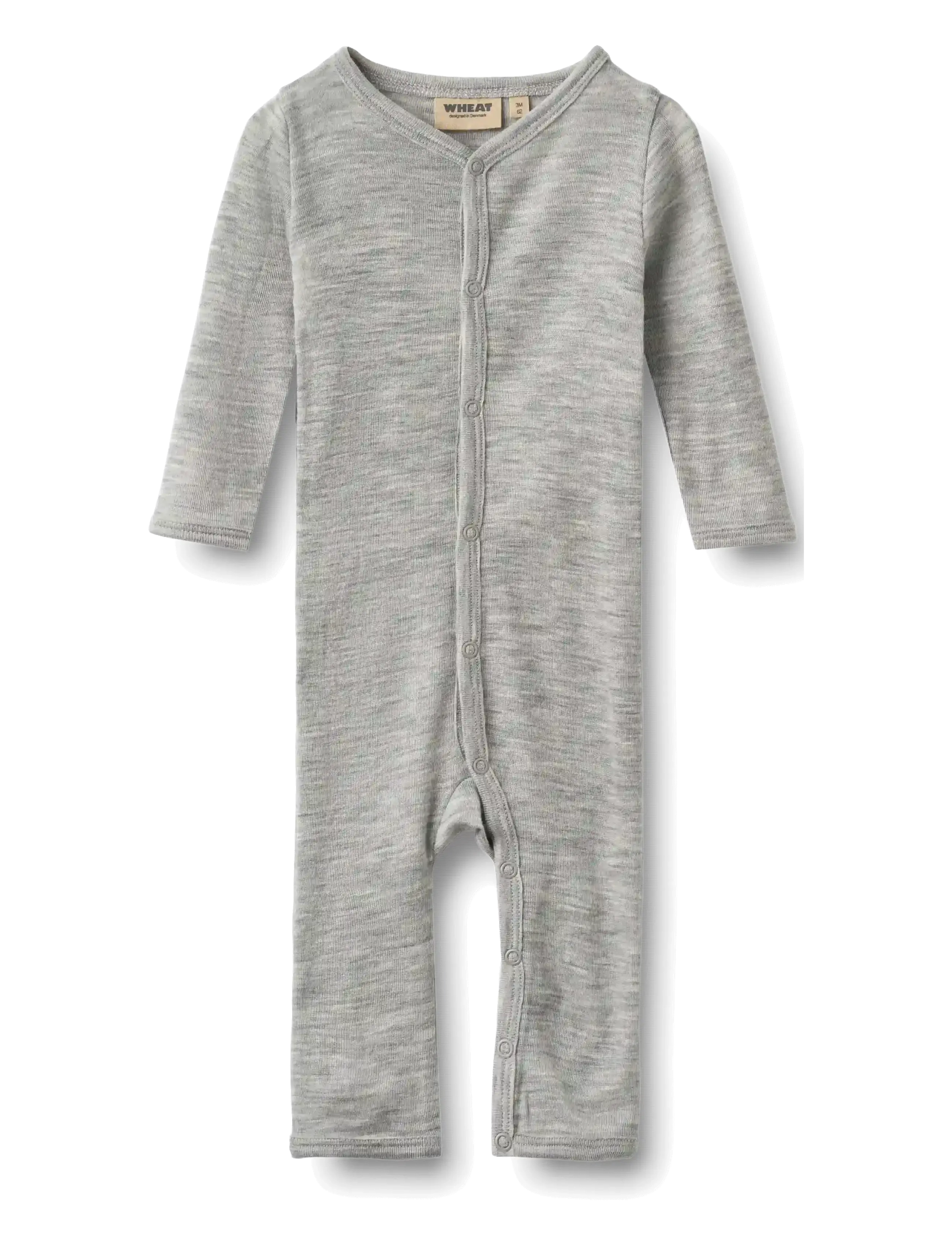 Wheat Wool Jumpsuit Dusty - Jumpsuits - MELANGE GREY / grey