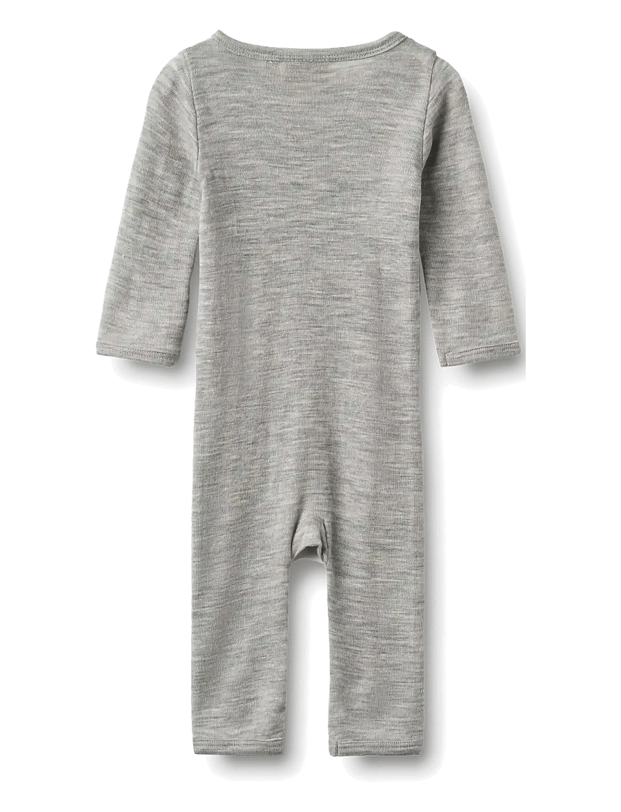 Wheat - Wool Jumpsuit Dusty - jumpsuits - melange grey - 1