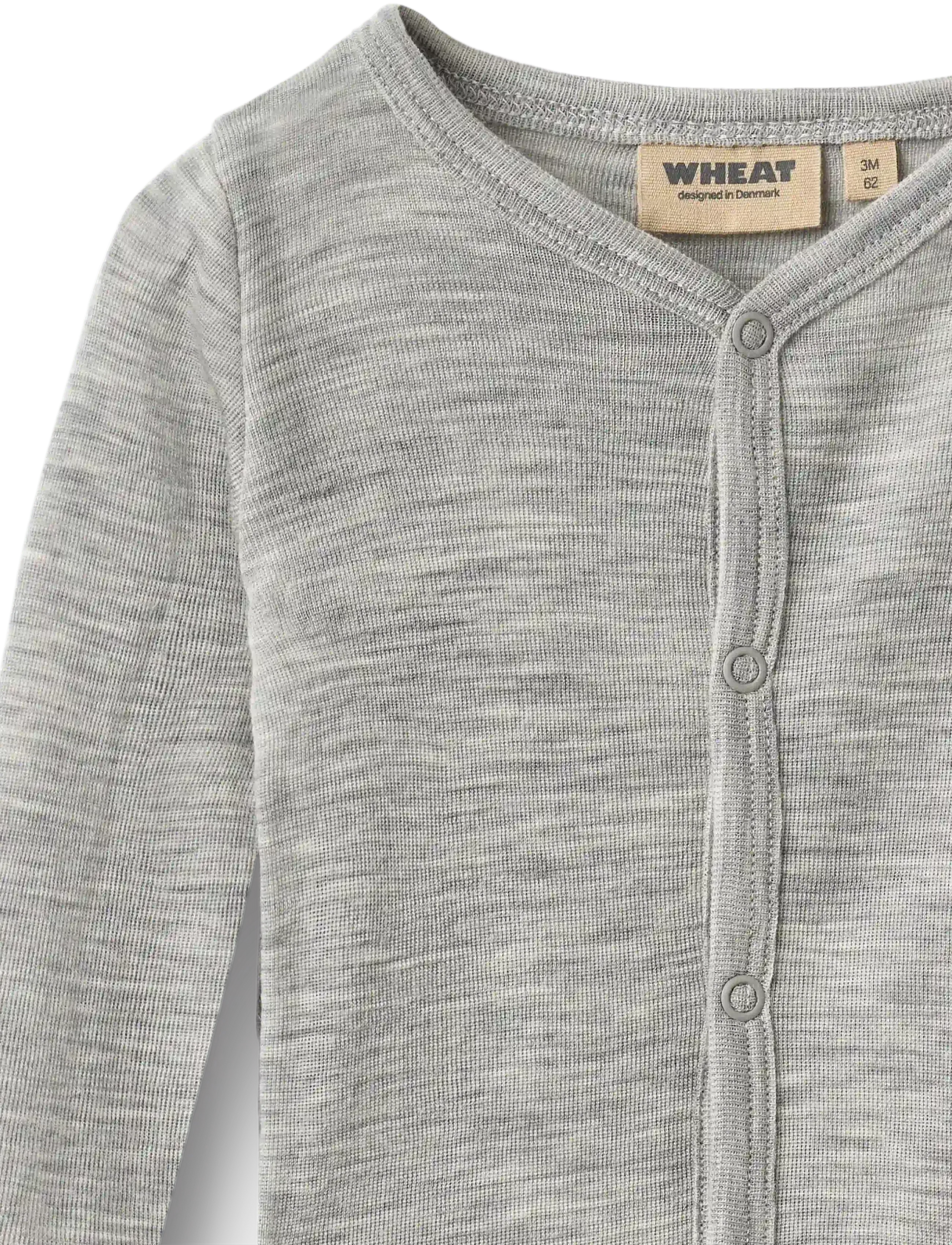Wheat - Wool Jumpsuit Dusty - jumpsuits - melange grey - 2