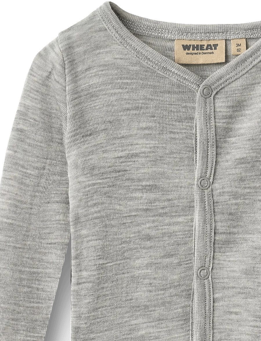 Wheat - Wool Jumpsuit Dusty - jumpsuits - melange grey - 2