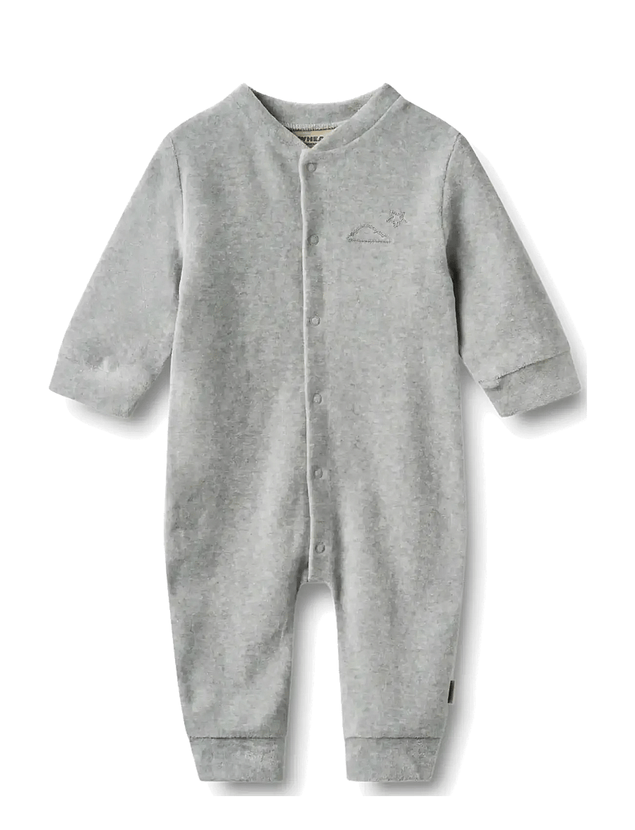 Wheat - Jumpsuit L/S Avery Sky - kombinesoonid - melange grey - 1