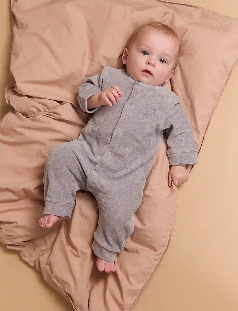 Wheat - Jumpsuit L/S Avery Sky - kombinesoonid - melange grey - 0