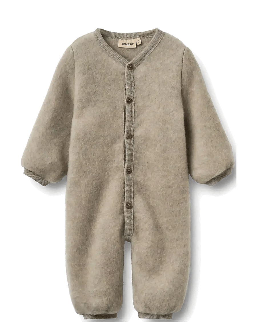 Wheat - Wool fleece suit Levi - jumpsuits - khaki melange - 0
