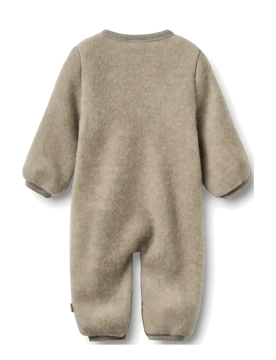 Wheat - Wool fleece suit Levi - jumpsuits - khaki melange - 1
