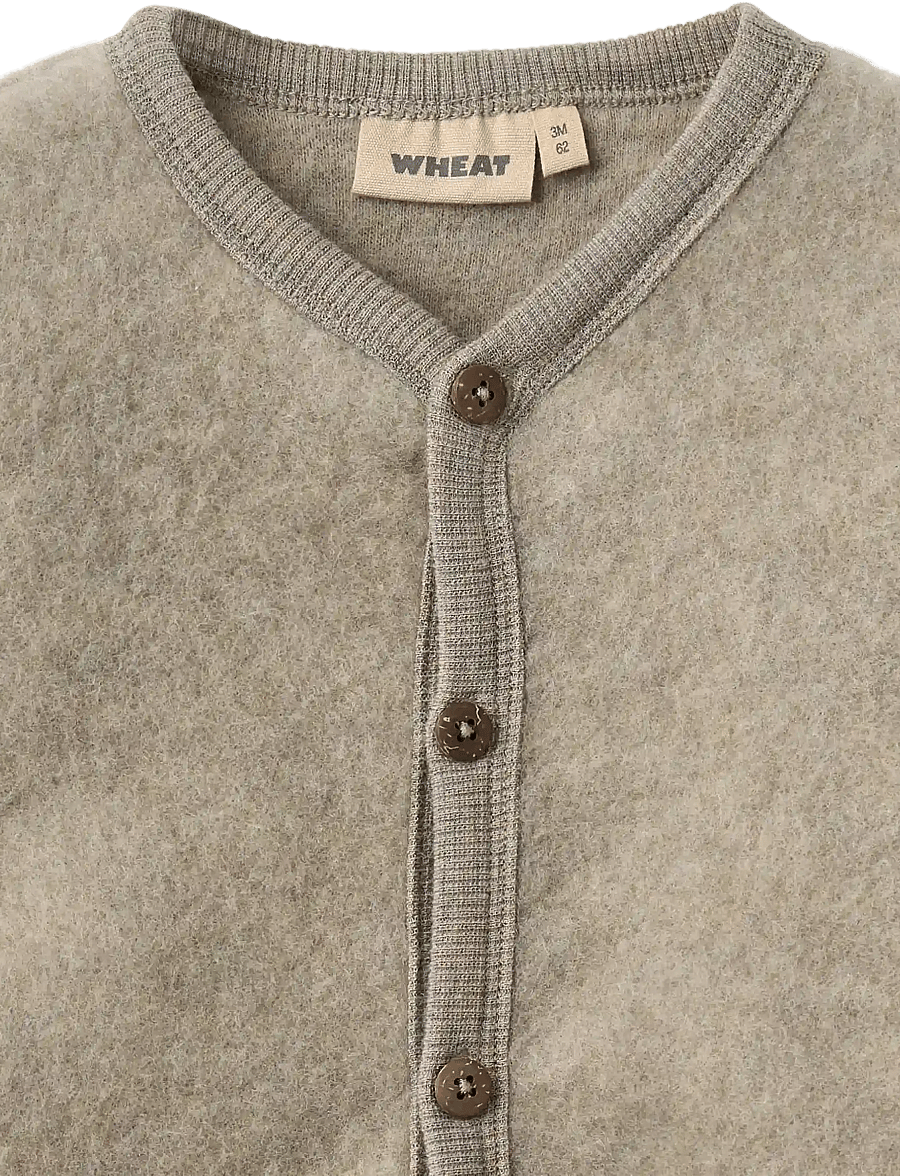 Wheat - Wool fleece suit Levi - jumpsuits - khaki melange - 2