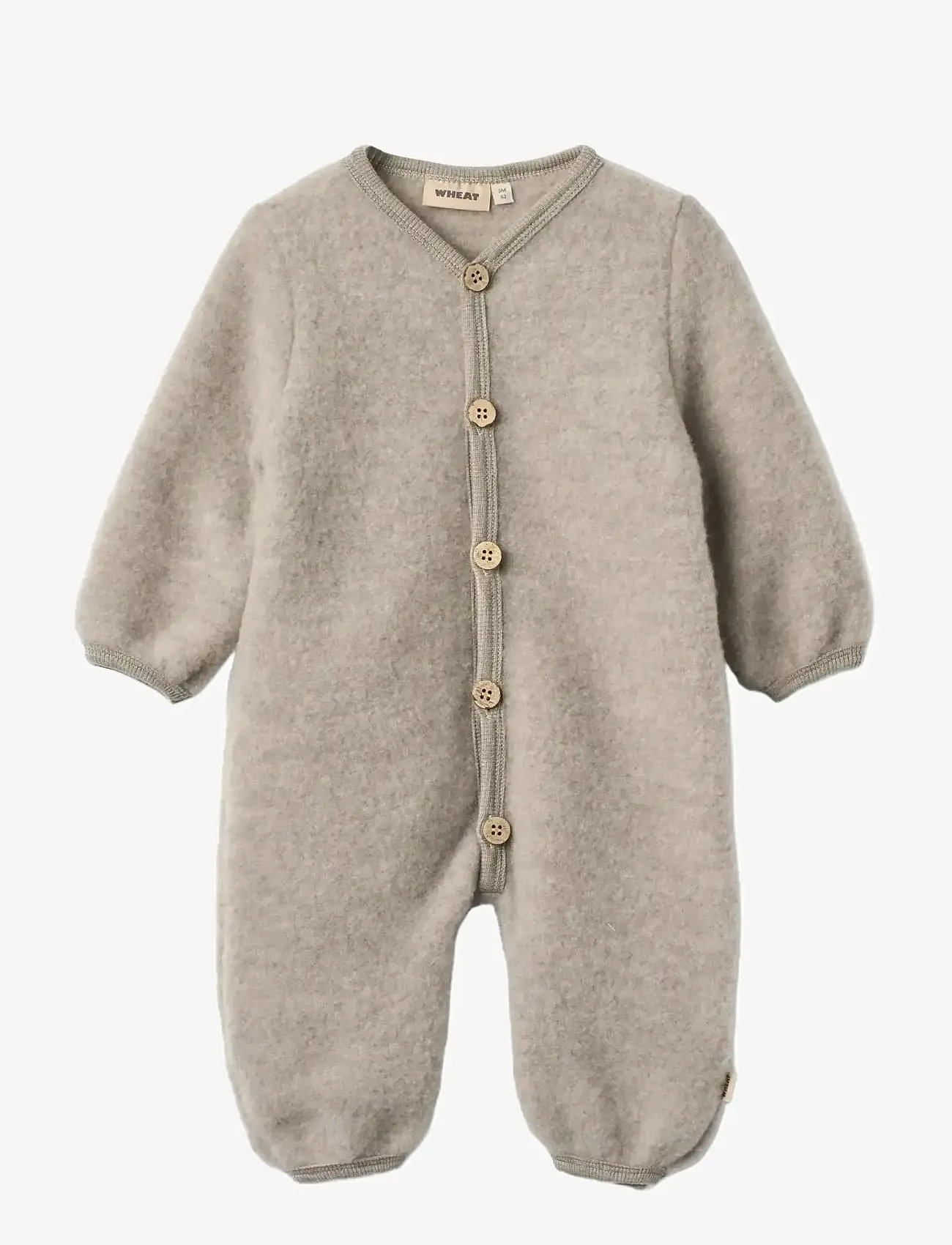 Wheat - Wool Feece Suit Levi - fleece sæt - khaki melange - 0