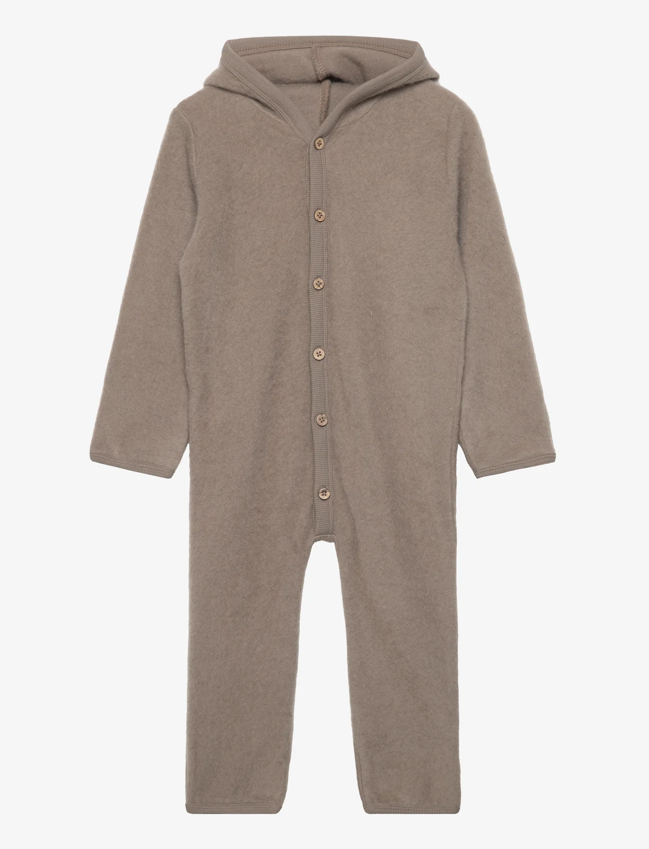 Wheat - Wool Fleece Suit Ata - haalarit - grey stone - 0