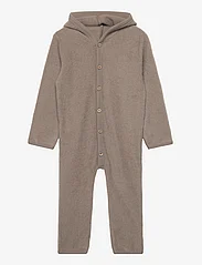 Wheat - Wool Fleece Suit Ata - haalarit - grey stone - 0