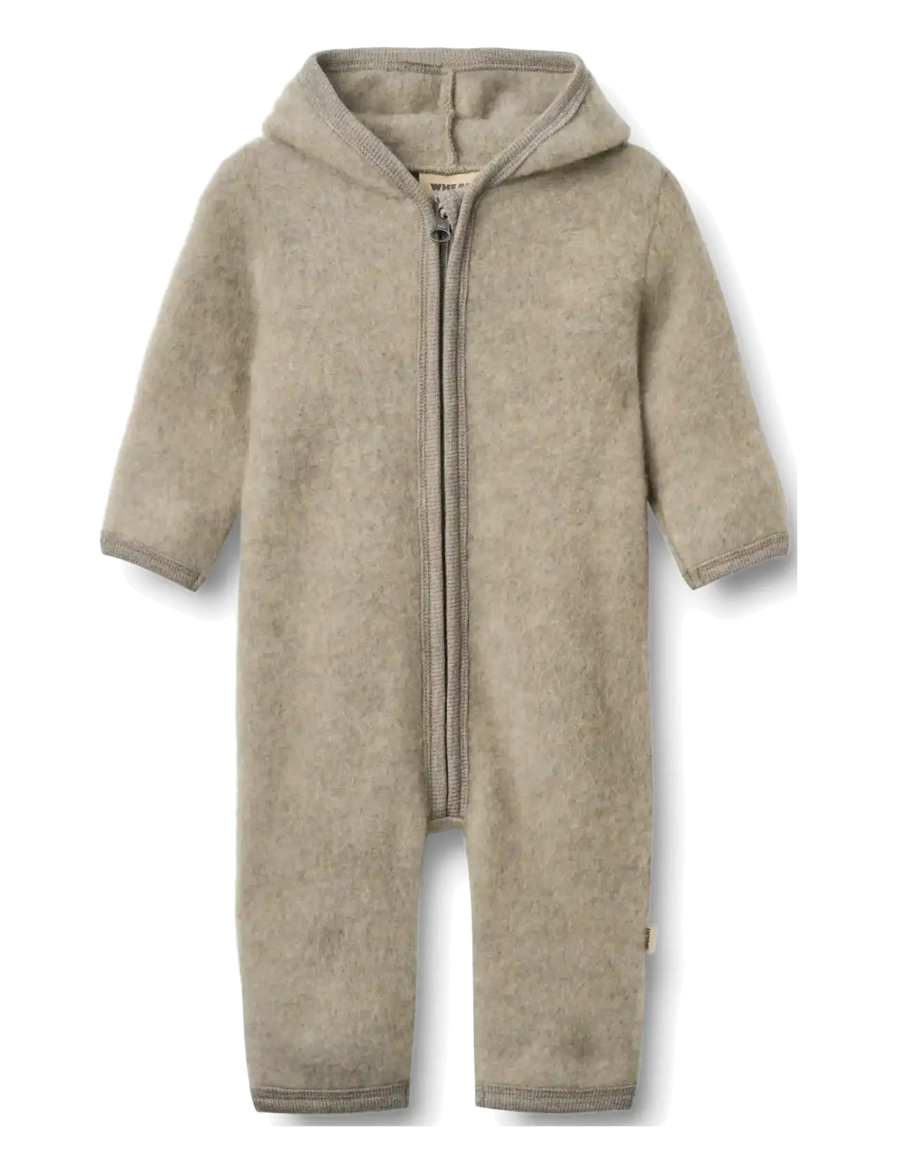 Wheat Wool fleece suit Ata - Jumpsuits - KHAKI MELANGE / khaki/green