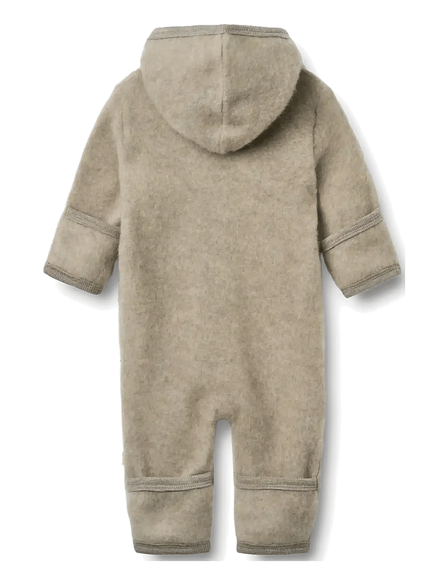 Wheat - Wool fleece suit Ata - jumpsuits - khaki melange - 1