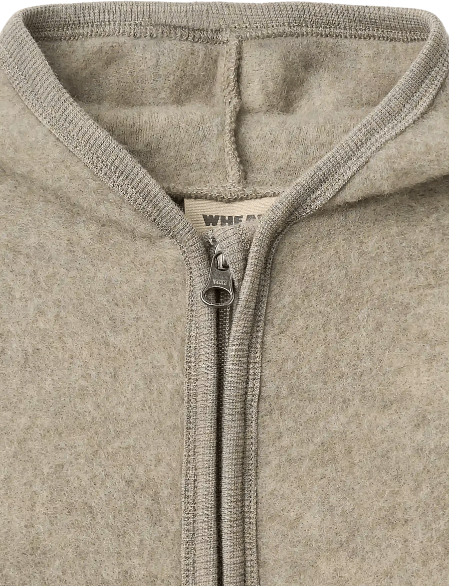 Wheat - Wool fleece suit Ata - jumpsuits - khaki melange - 2