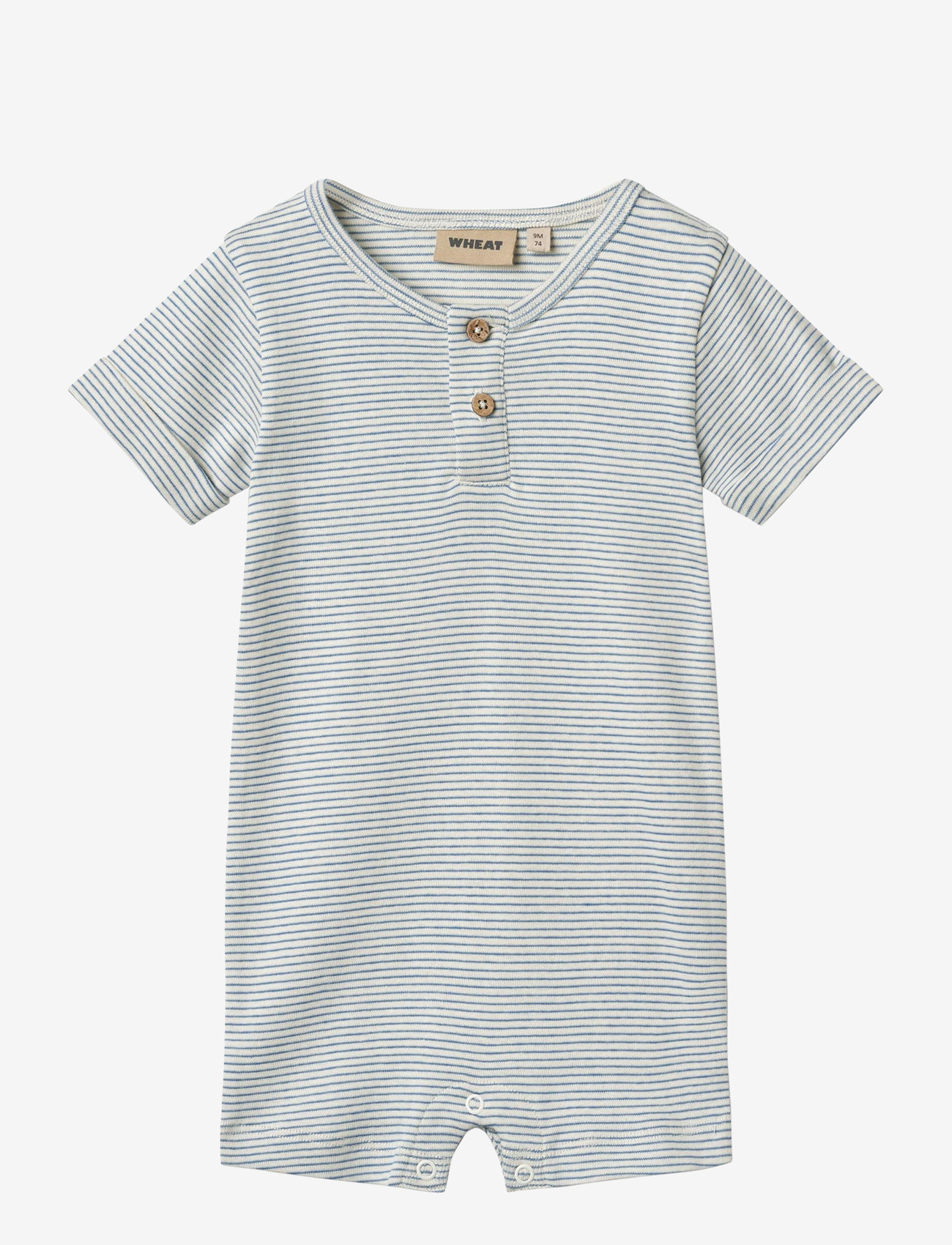 Wheat - Jumpsuit S/S Alfred - kortærmede heldragter - blue stripe - 0