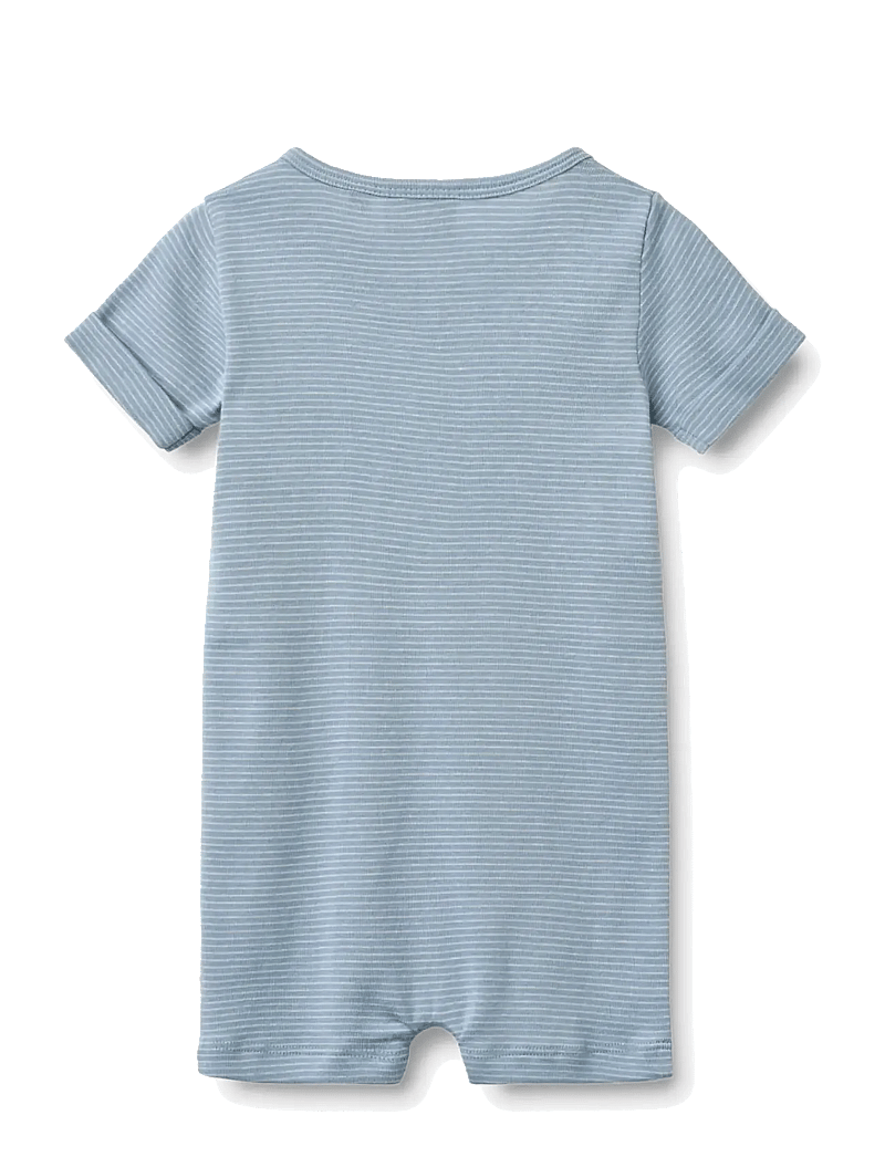 Wheat - Jumpsuit S/S Alfred - kortærmede heldragter - faded blue stripe - 1