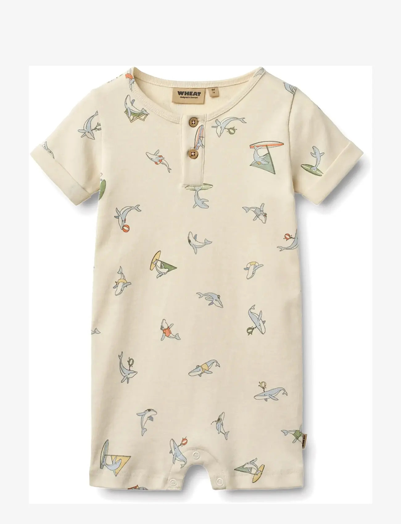 Wheat - Jumpsuit S/S Alfred - kurzärmelig - whale friends - 0
