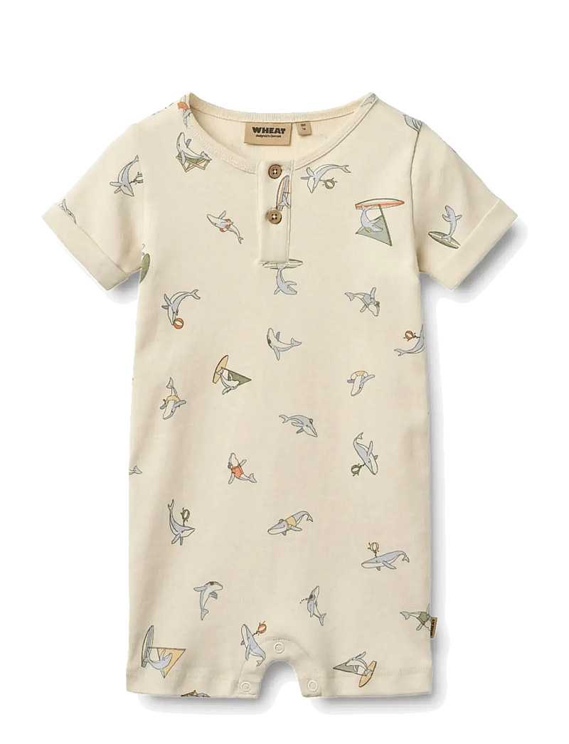 Wheat - Jumpsuit S/S Alfred - kurzärmelig - whale friends - 0