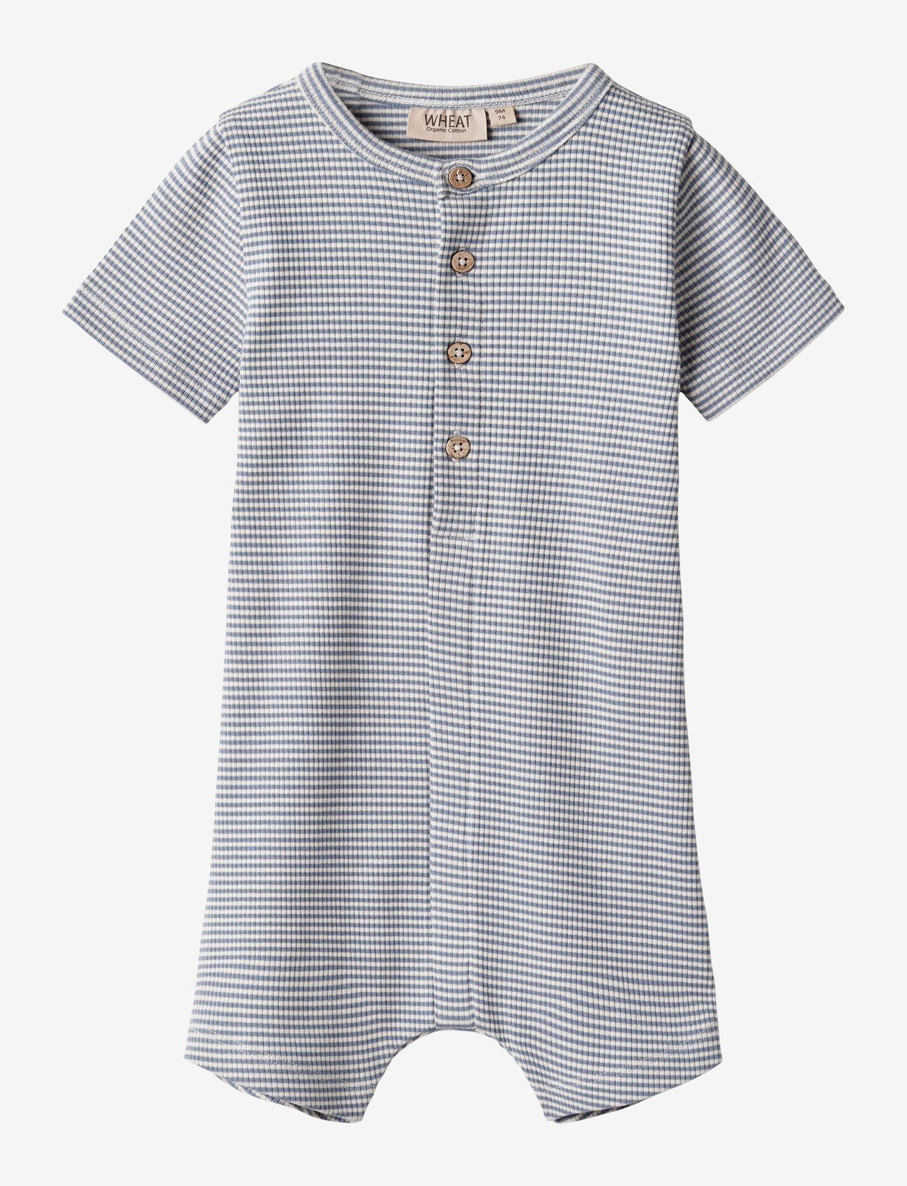 Wheat - Playsuit S/S Elton - blue stripe - 0