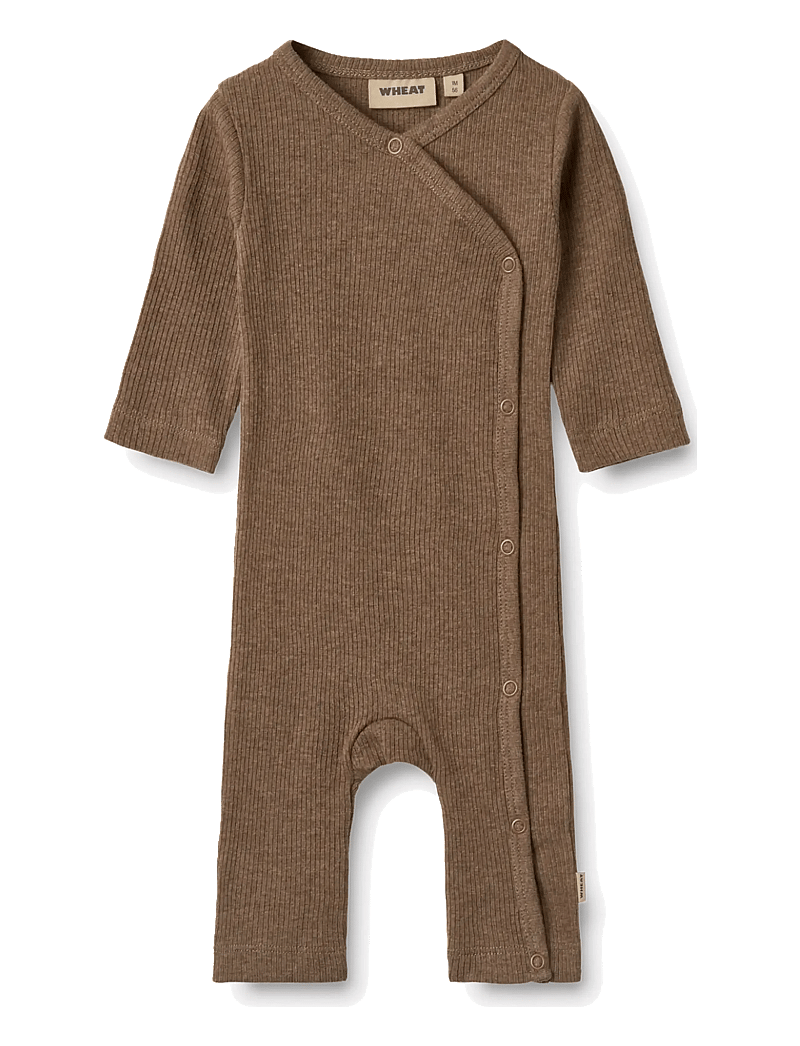 Wheat - Wrapsuit Everest - pikkade varrukatega - coffee melange - 0