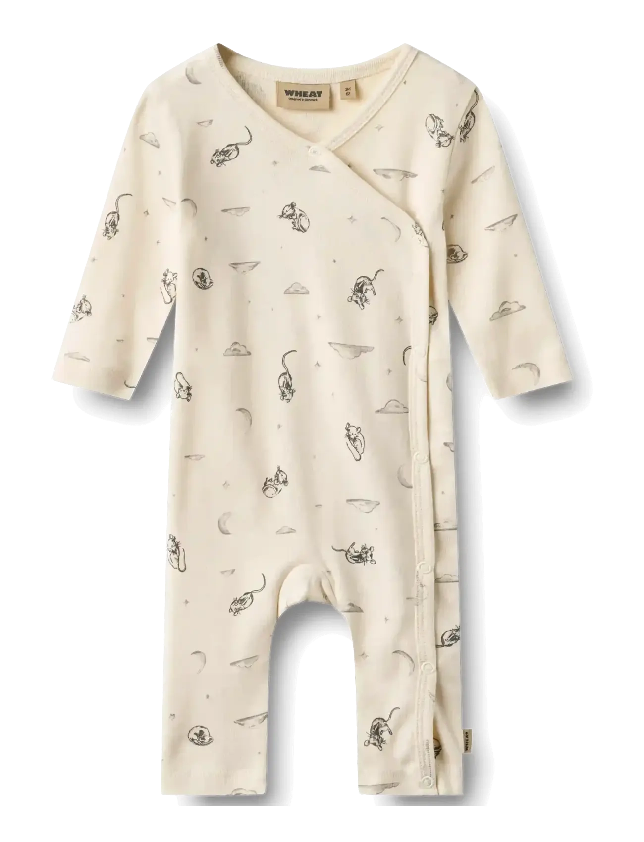Wheat Wrapsuit L/S Everest - Imik  44-92 - DREAMING MOUSE / cream
