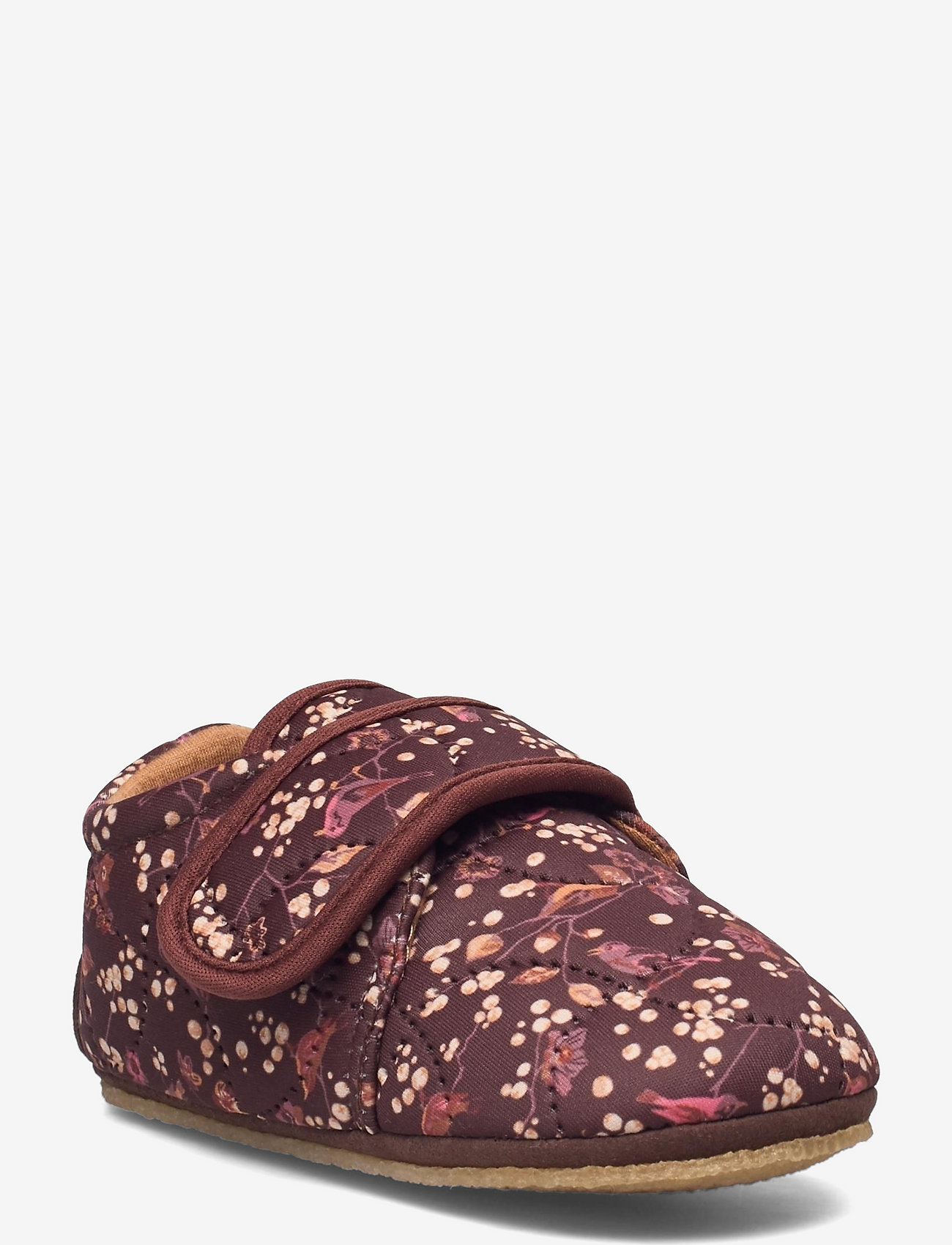 Wheat - Sasha Thermo Home Shoe - maroon birds - 0