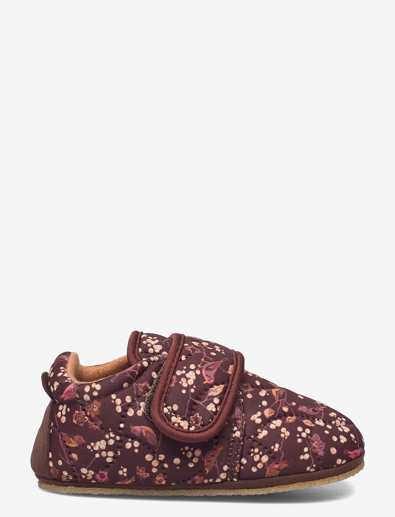 Wheat - Sasha Thermo Home Shoe - maroon birds - 1