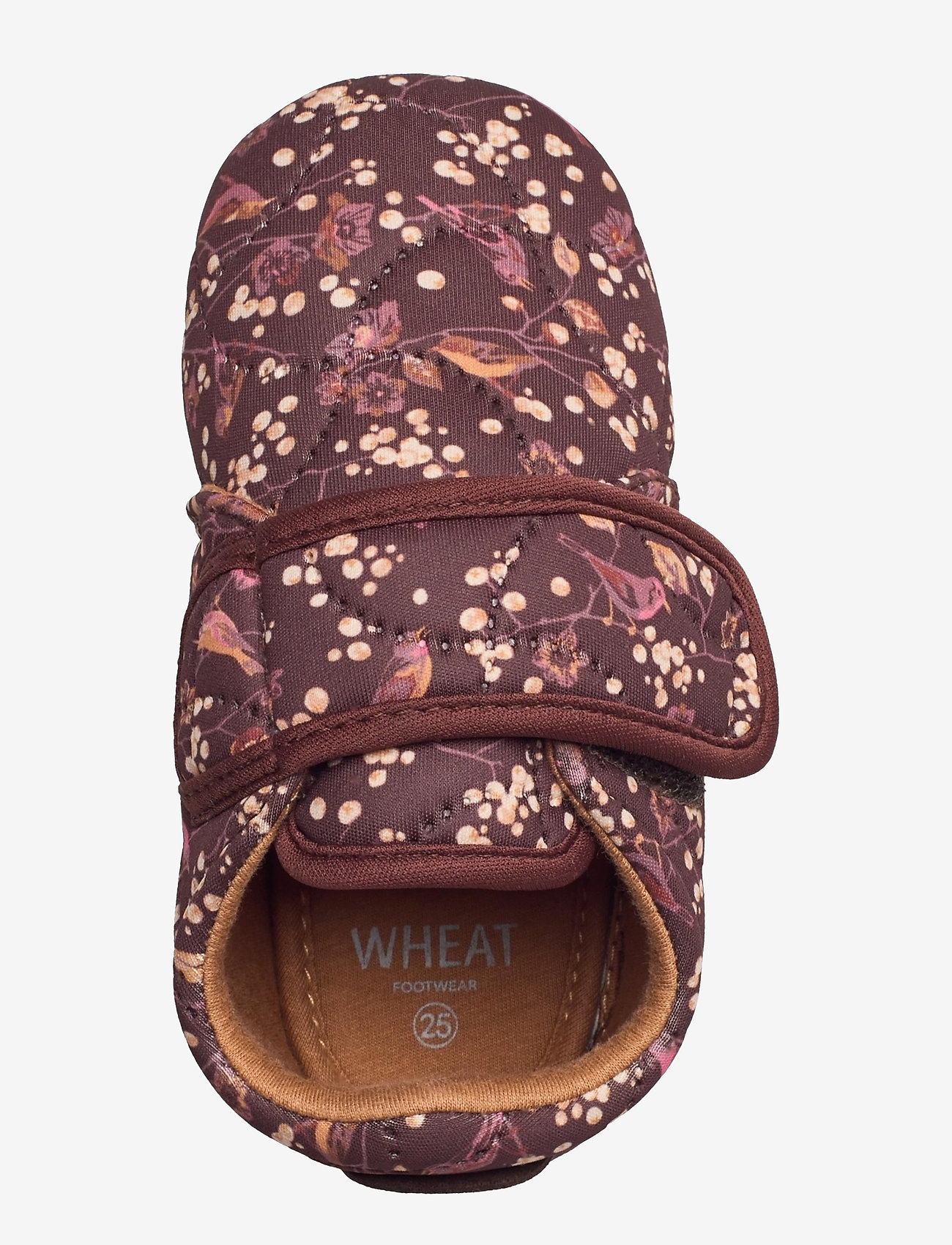 Wheat - Sasha Thermo Home Shoe - maroon birds - 3