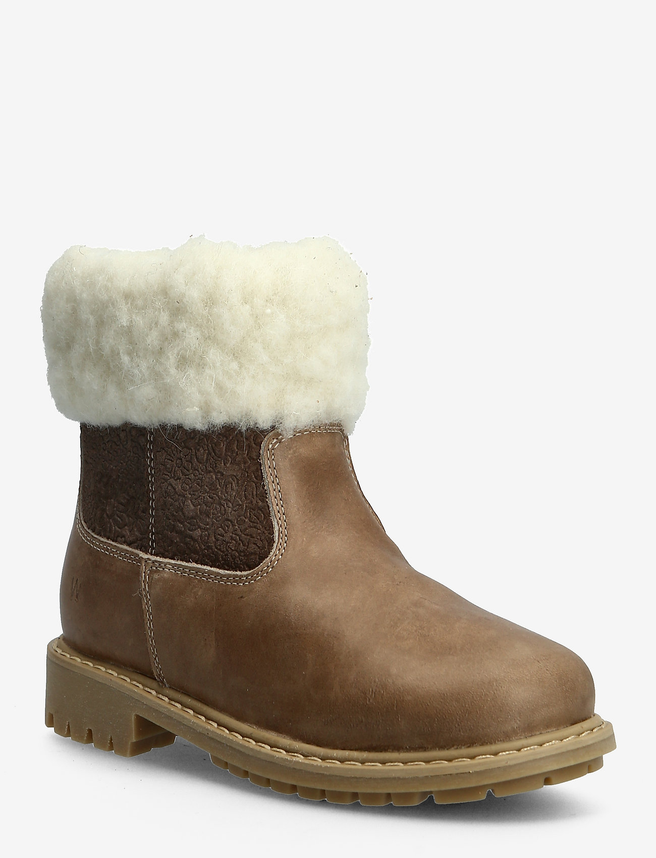 Wheat - Timian Wool Top Boot - vaikams - taupe - 0