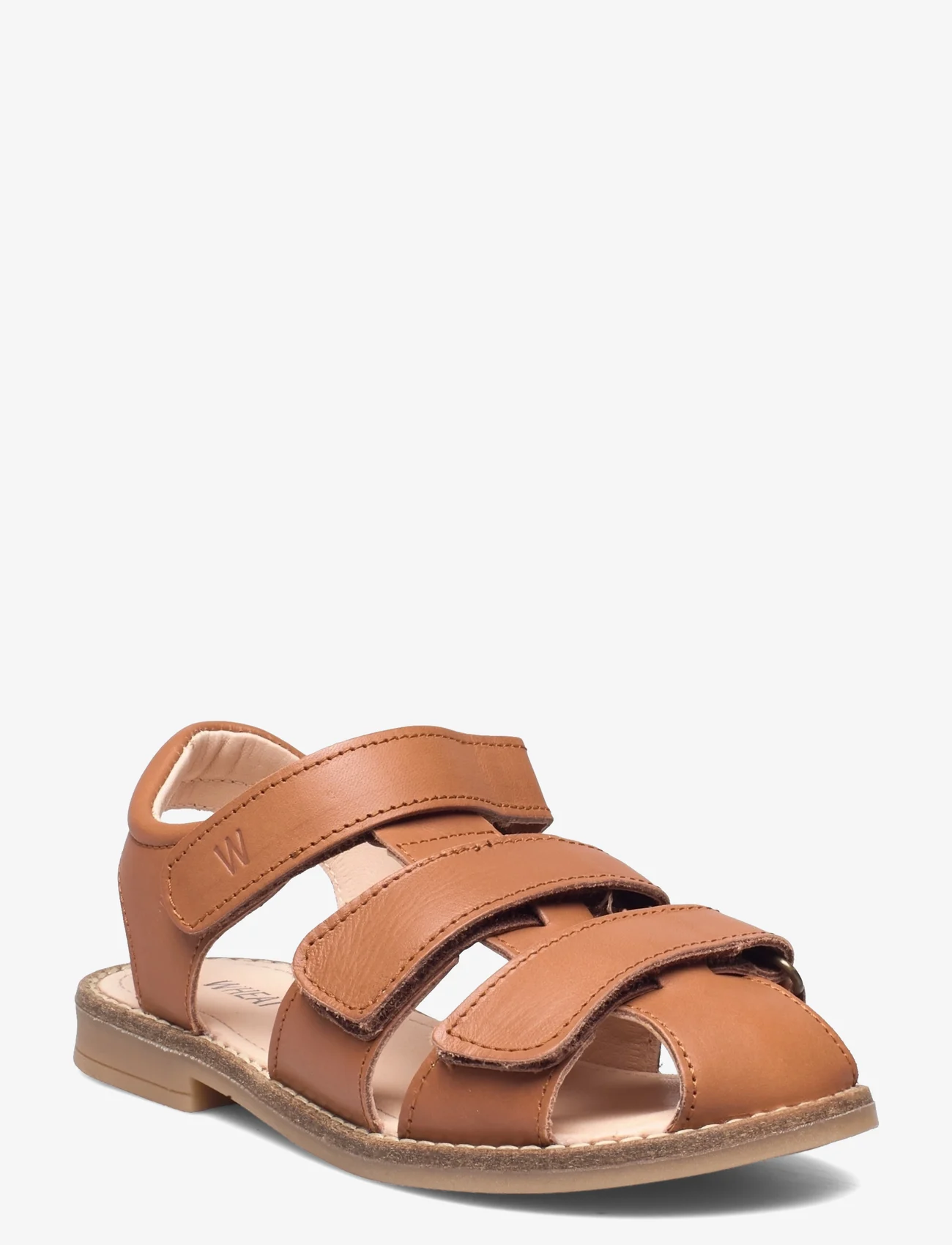Wheat - Addison leather sandal - summer savings - amber brown - 0