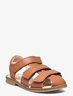 Addison leather sandal - AMBER BROWN